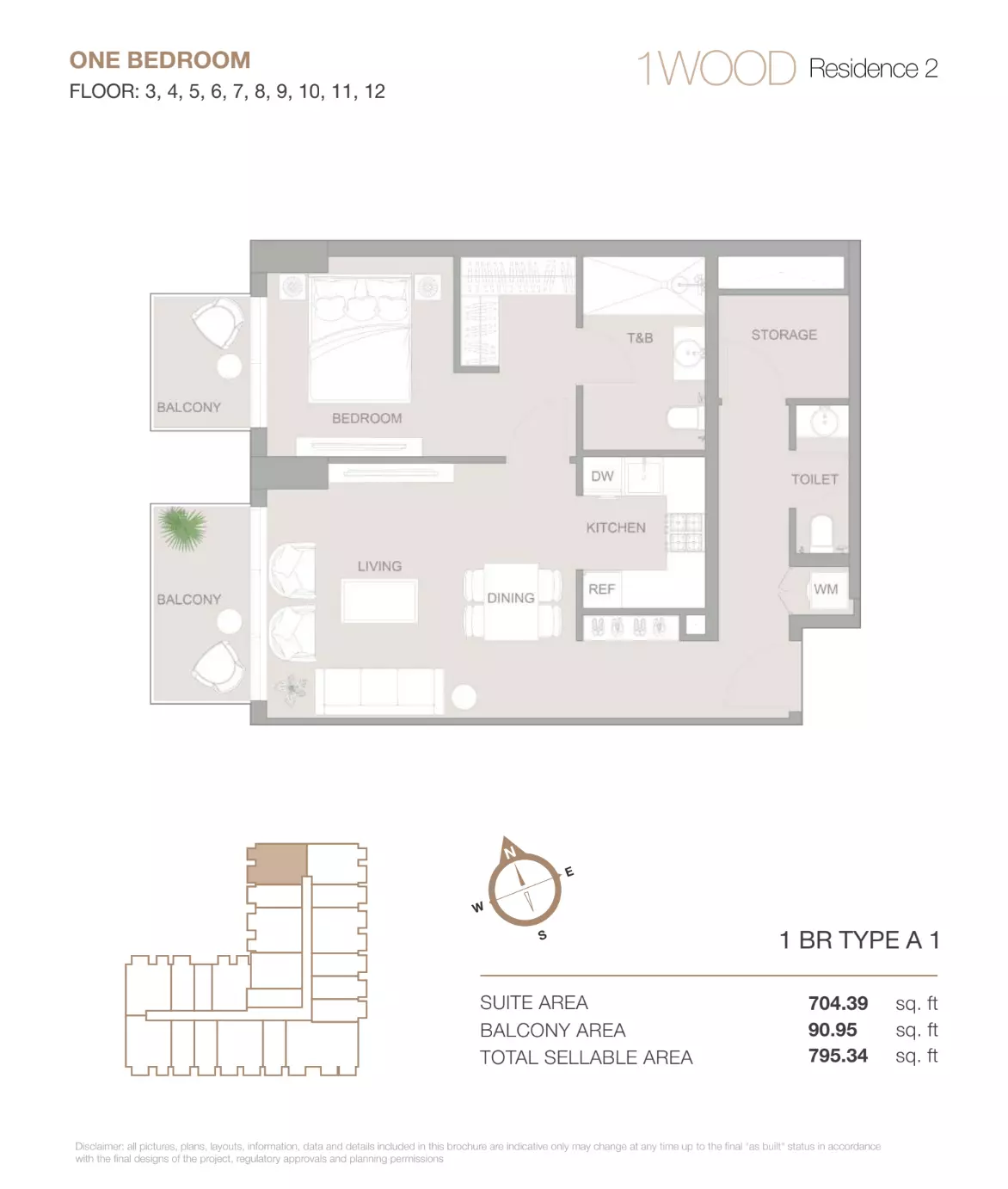 typeSize floor plan for 1WOOD Residence Phase 2 By Object 1