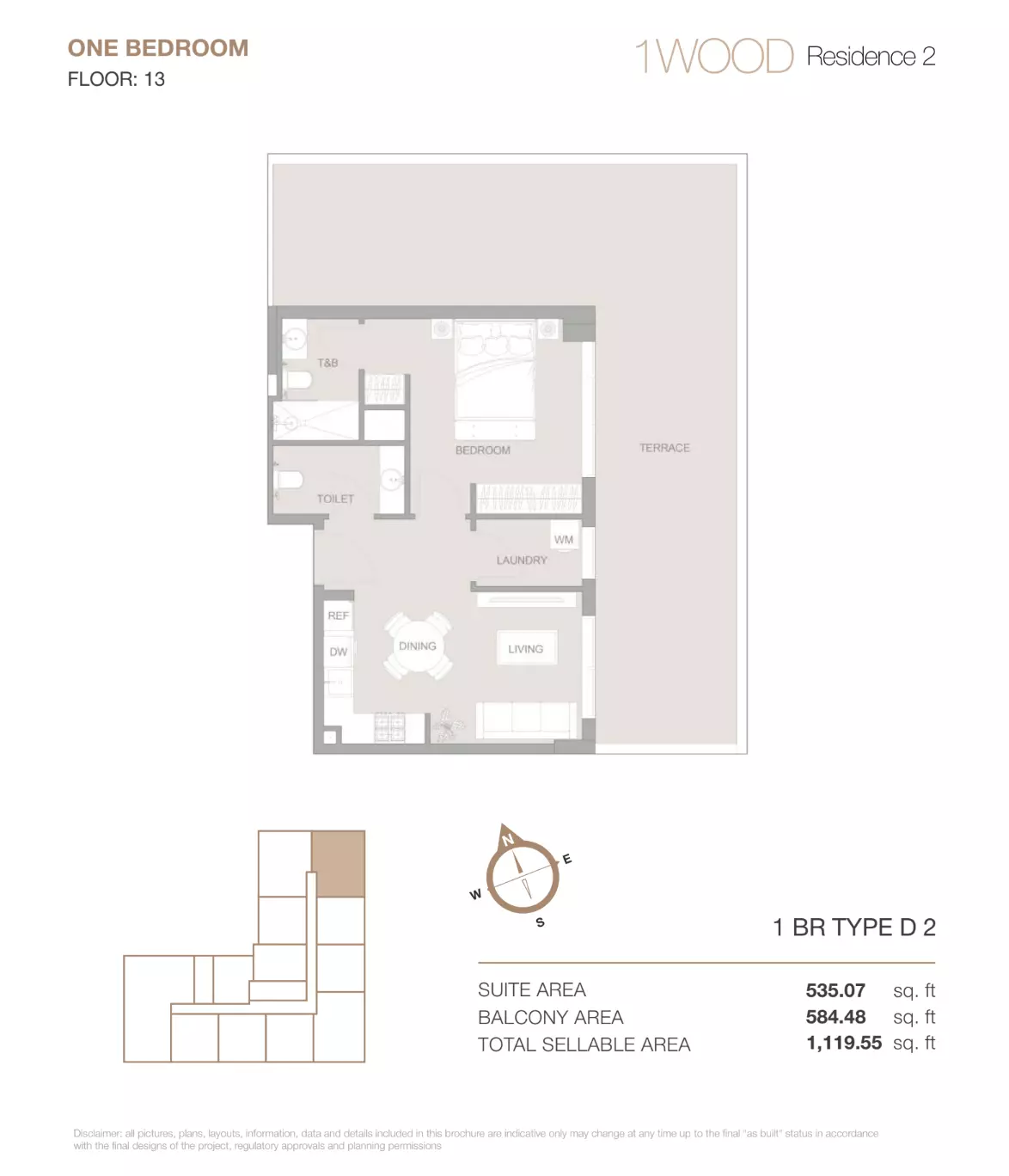 typeSize floor plan for 1WOOD Residence Phase 2 By Object 1