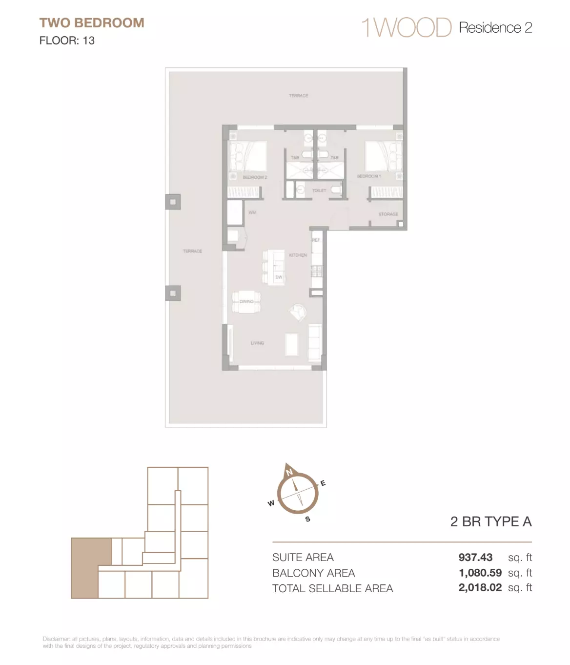 typeSize floor plan for 1WOOD Residence Phase 2 By Object 1