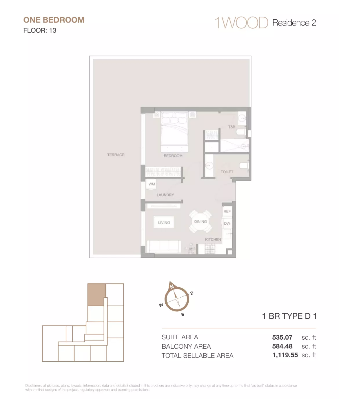 typeSize floor plan for 1WOOD Residence Phase 2 By Object 1