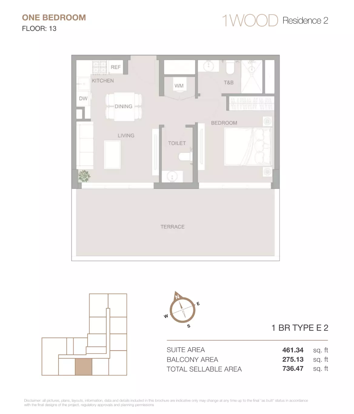 typeSize floor plan for 1WOOD Residence Phase 2 By Object 1