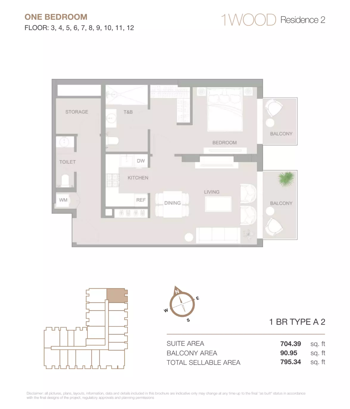 typeSize floor plan for 1WOOD Residence Phase 2 By Object 1