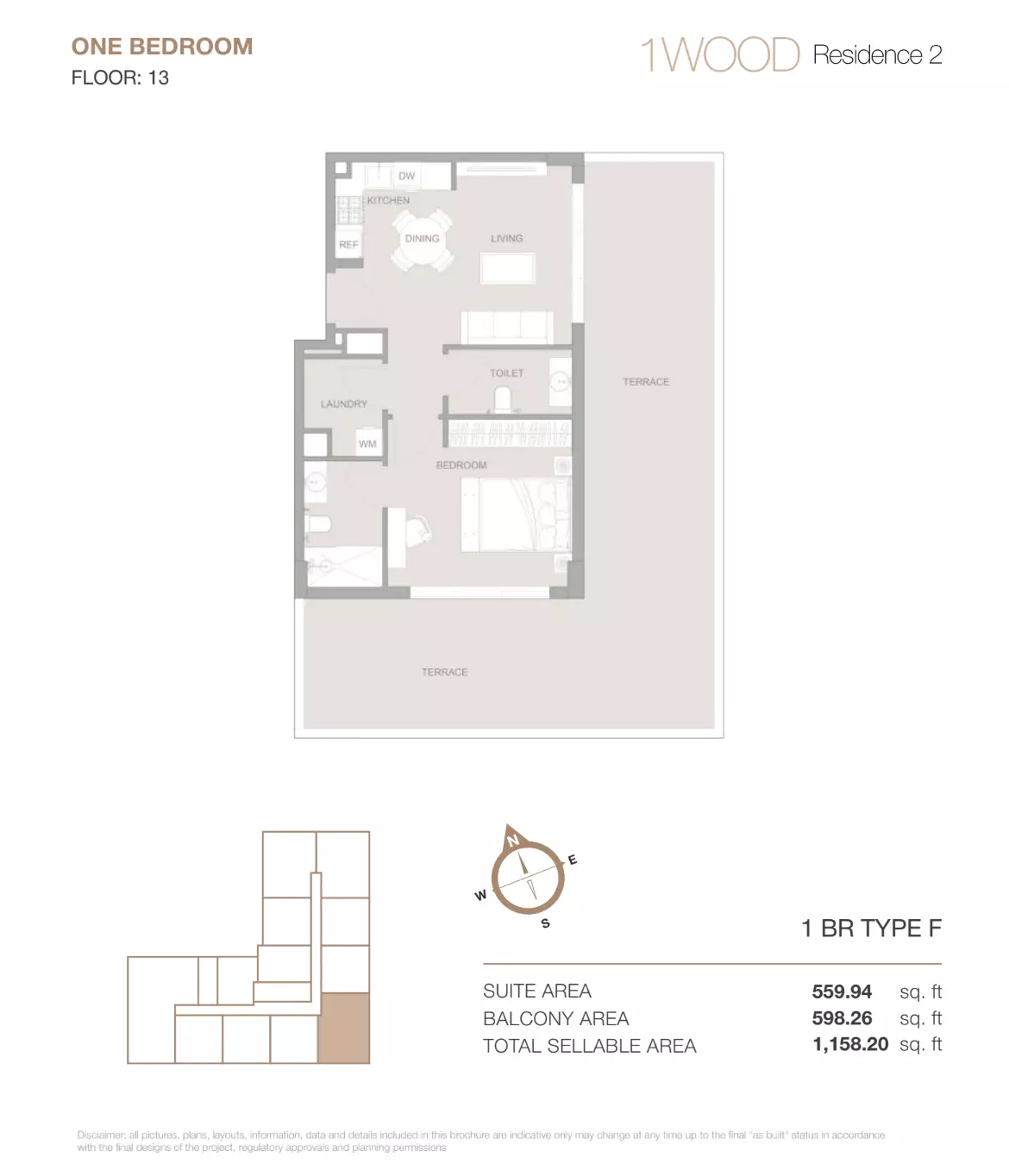 typeSize floor plan for 1WOOD Residence Phase 2 By Object 1