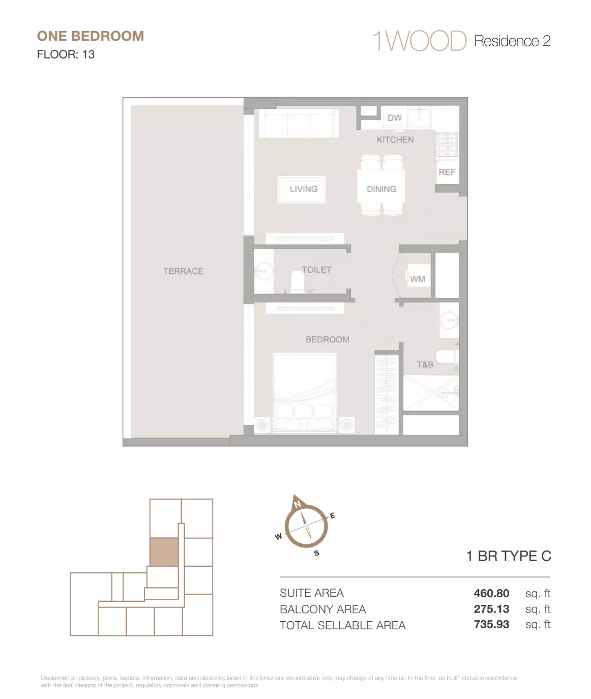 typeSize floor plan for 1WOOD Residence Phase 2 By Object 1