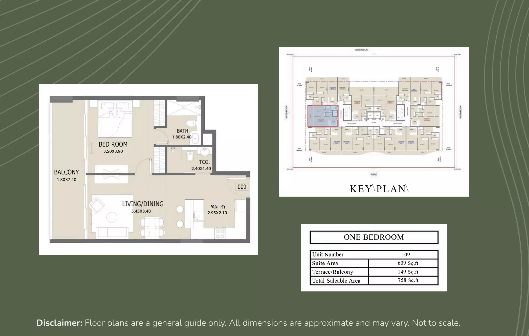 typeSize floor plan for Aero 1 Residences