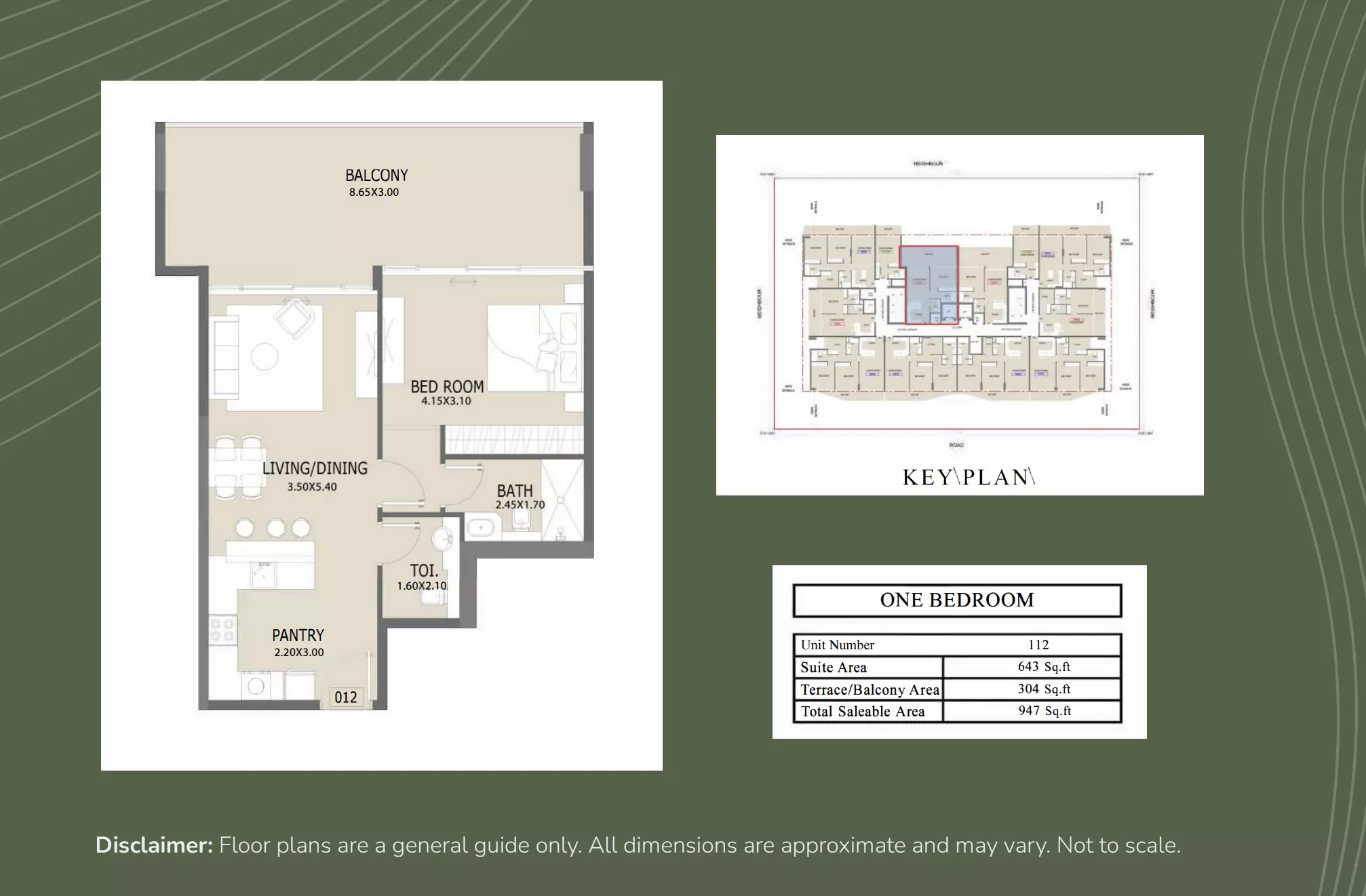 typeSize floor plan for Aero 1 Residences