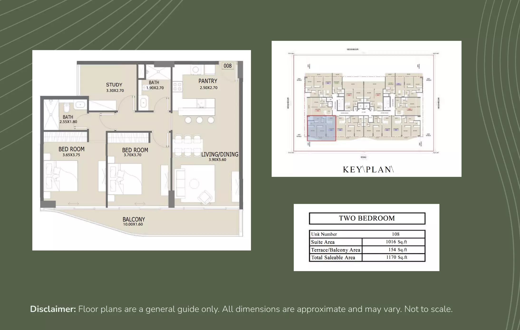 typeSize floor plan for Aero 1 Residences