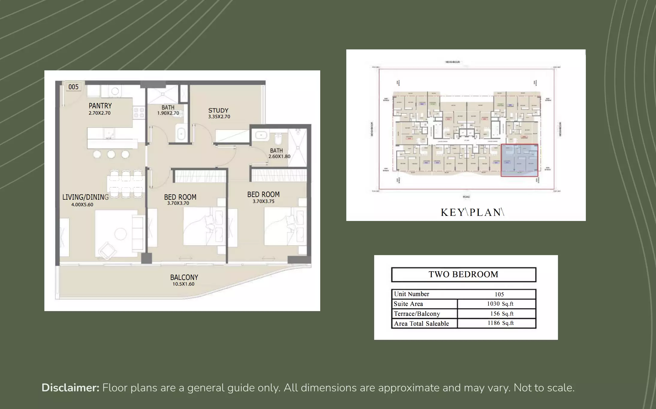 typeSize floor plan for Aero 1 Residences