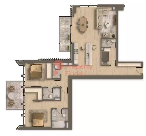 typeSize floor plan for Ahad Residences