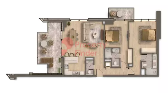 typeSize floor plan for Ahad Residences
