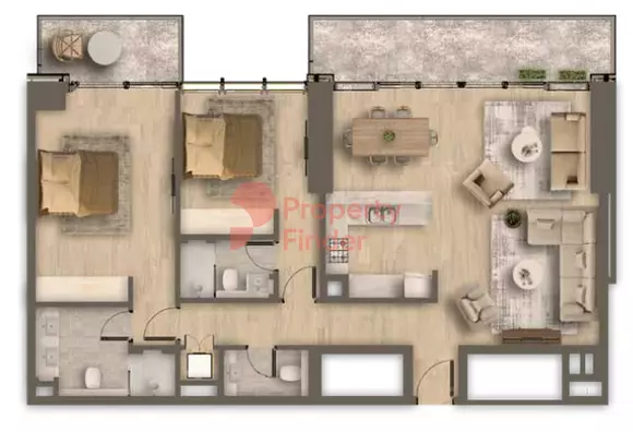 typeSize floor plan for Ahad Residences