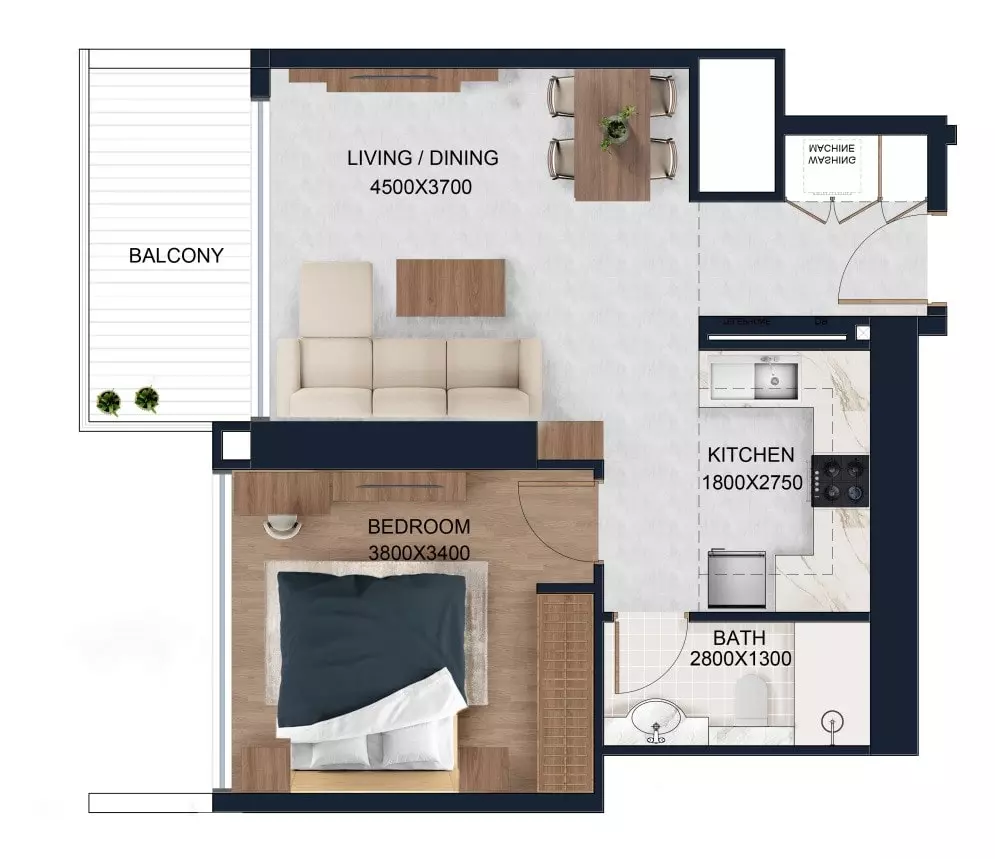 typeSize floor plan for Alfal Residence