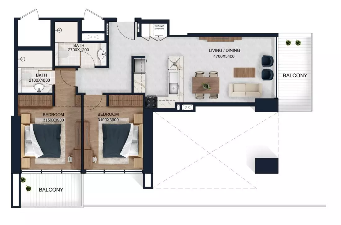 typeSize floor plan for Alfal Residence