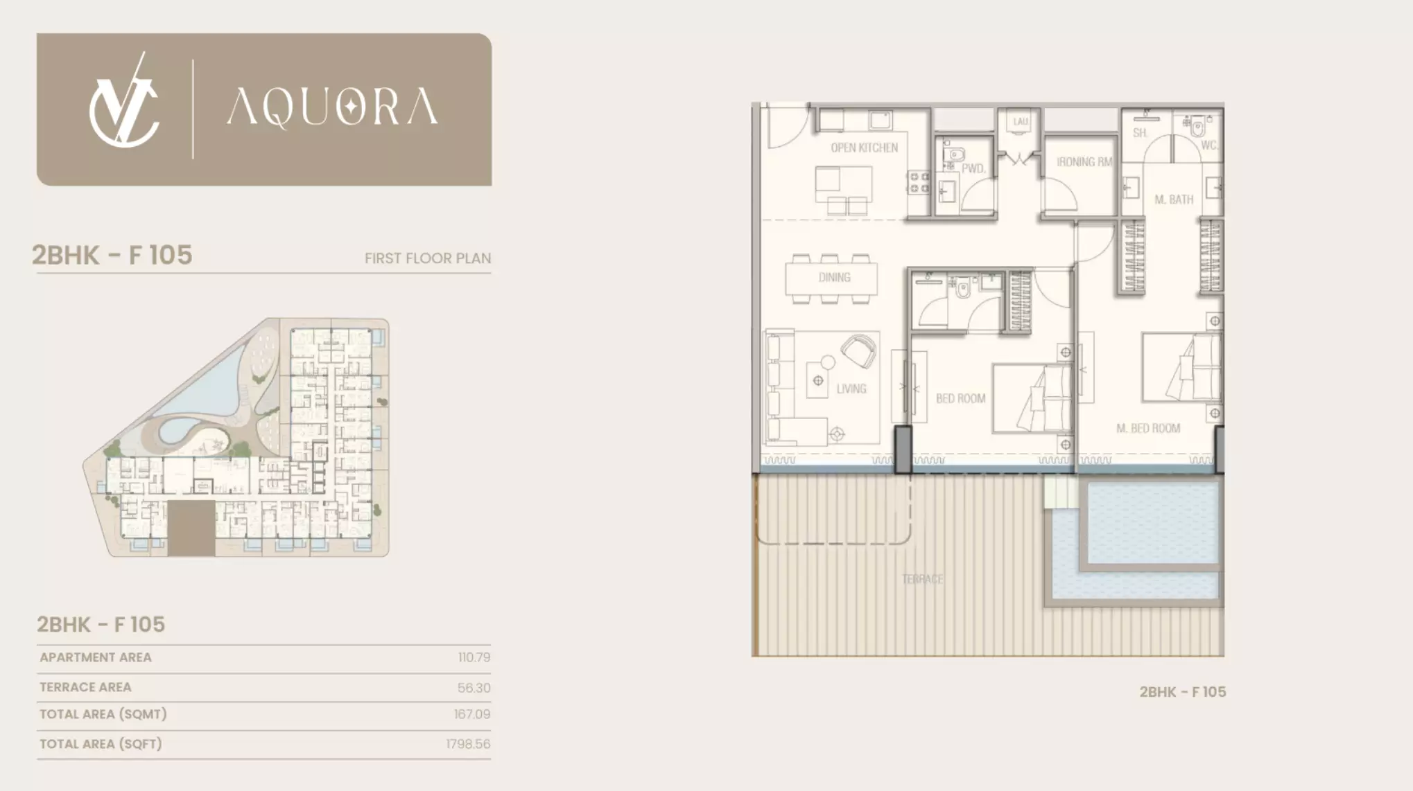 typeSize floor plan for Aquora