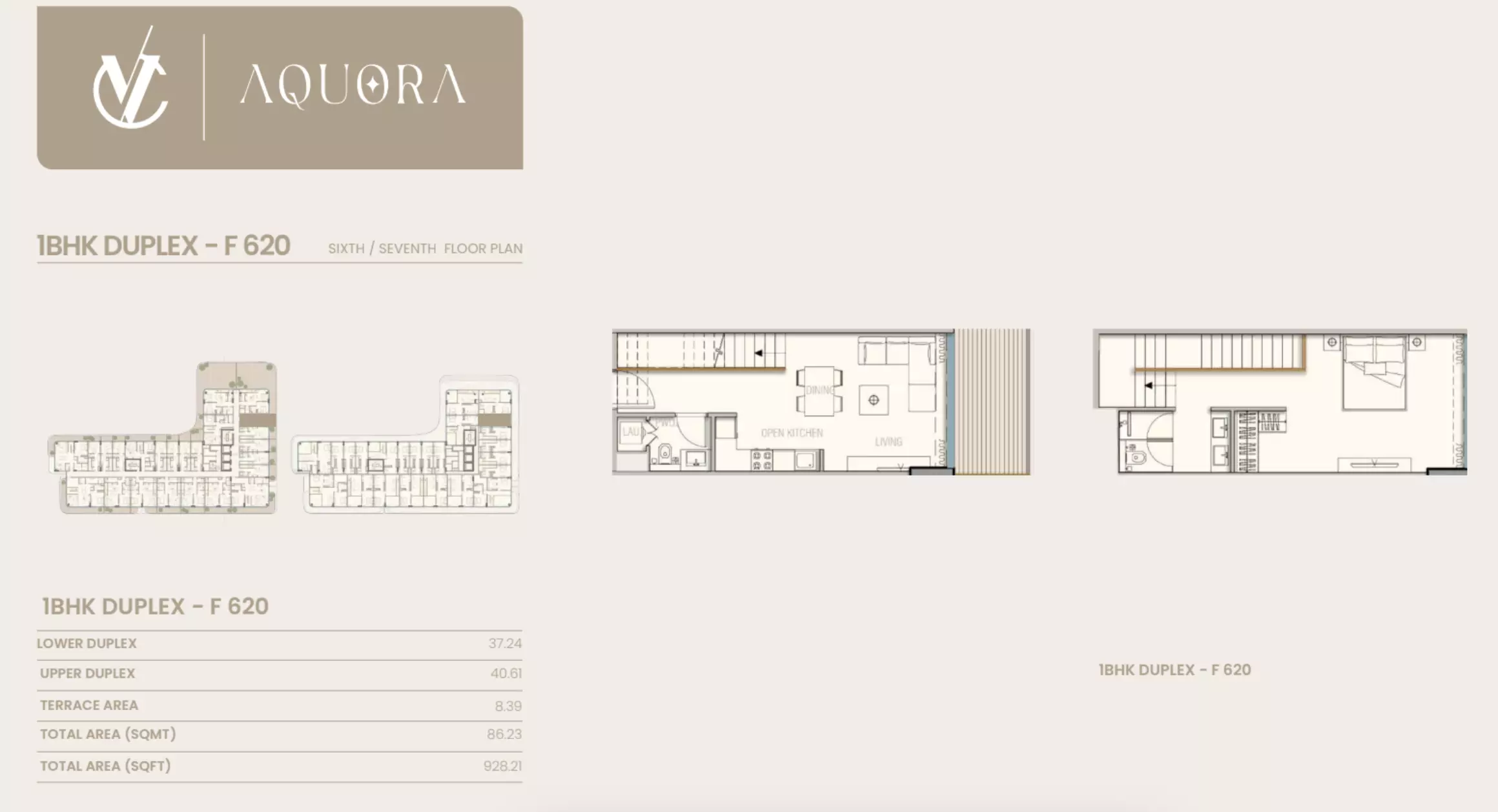 typeSize floor plan for Aquora