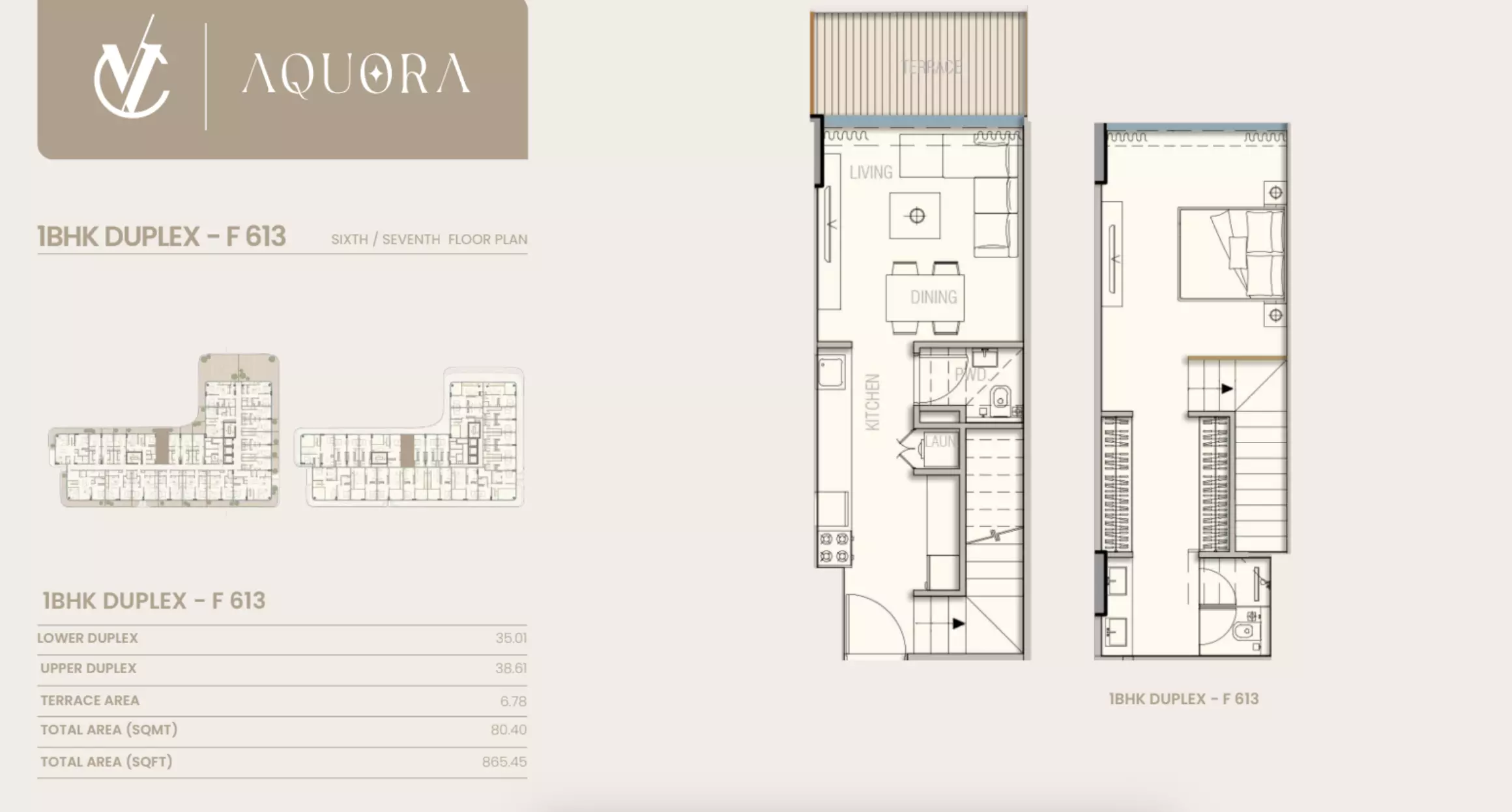 typeSize floor plan for Aquora