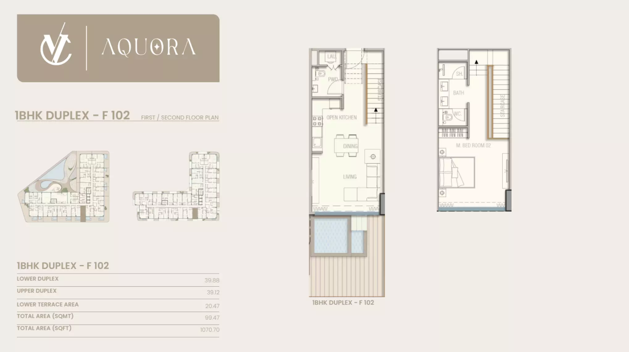typeSize floor plan for Aquora