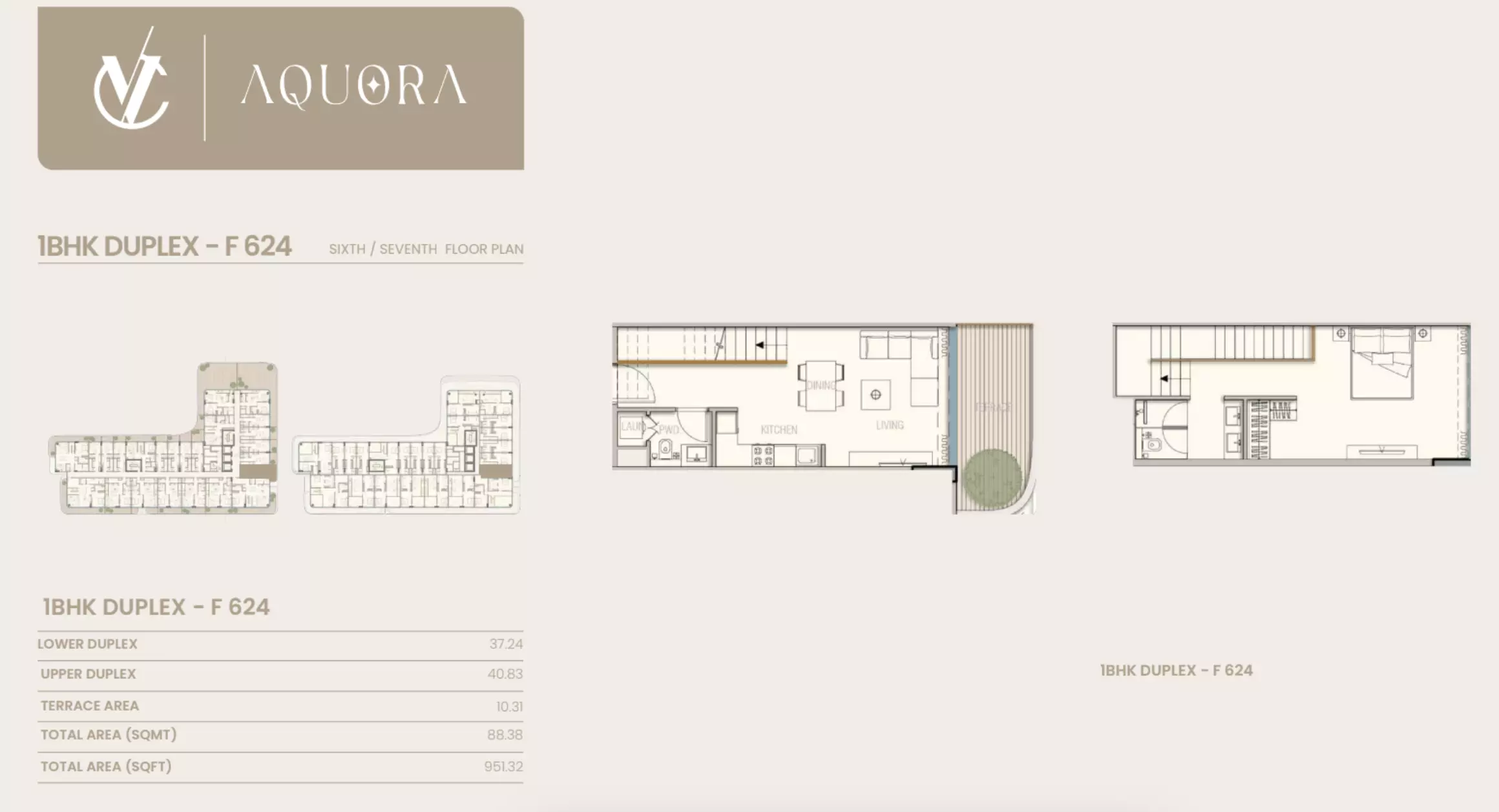 typeSize floor plan for Aquora