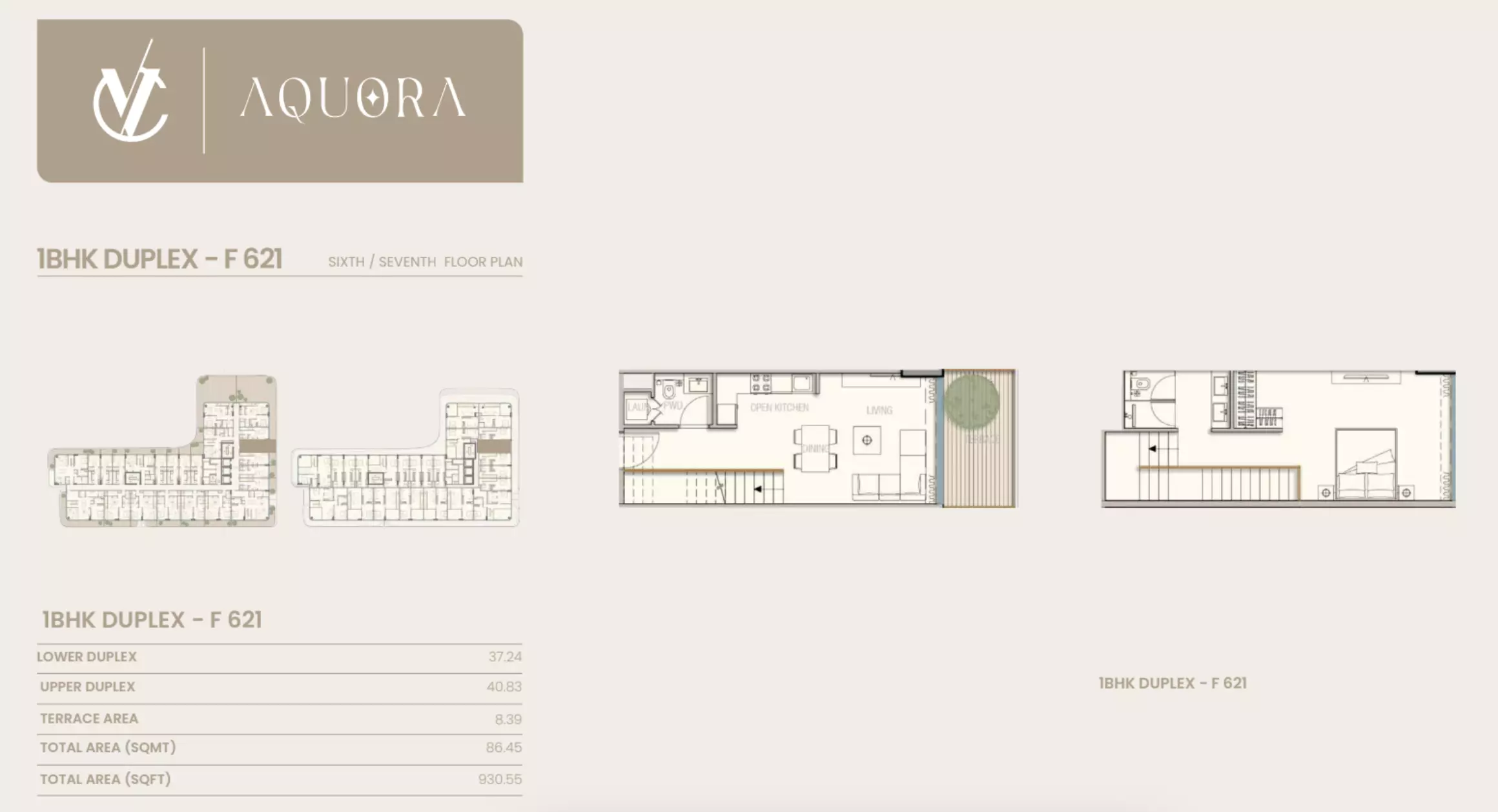 typeSize floor plan for Aquora
