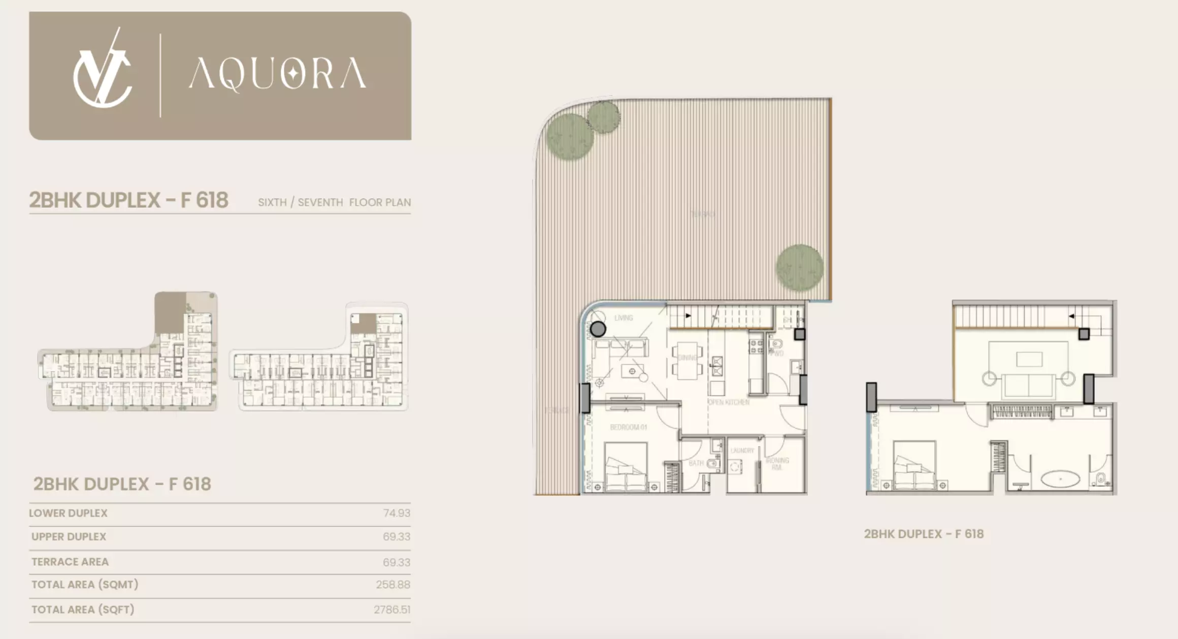 typeSize floor plan for Aquora