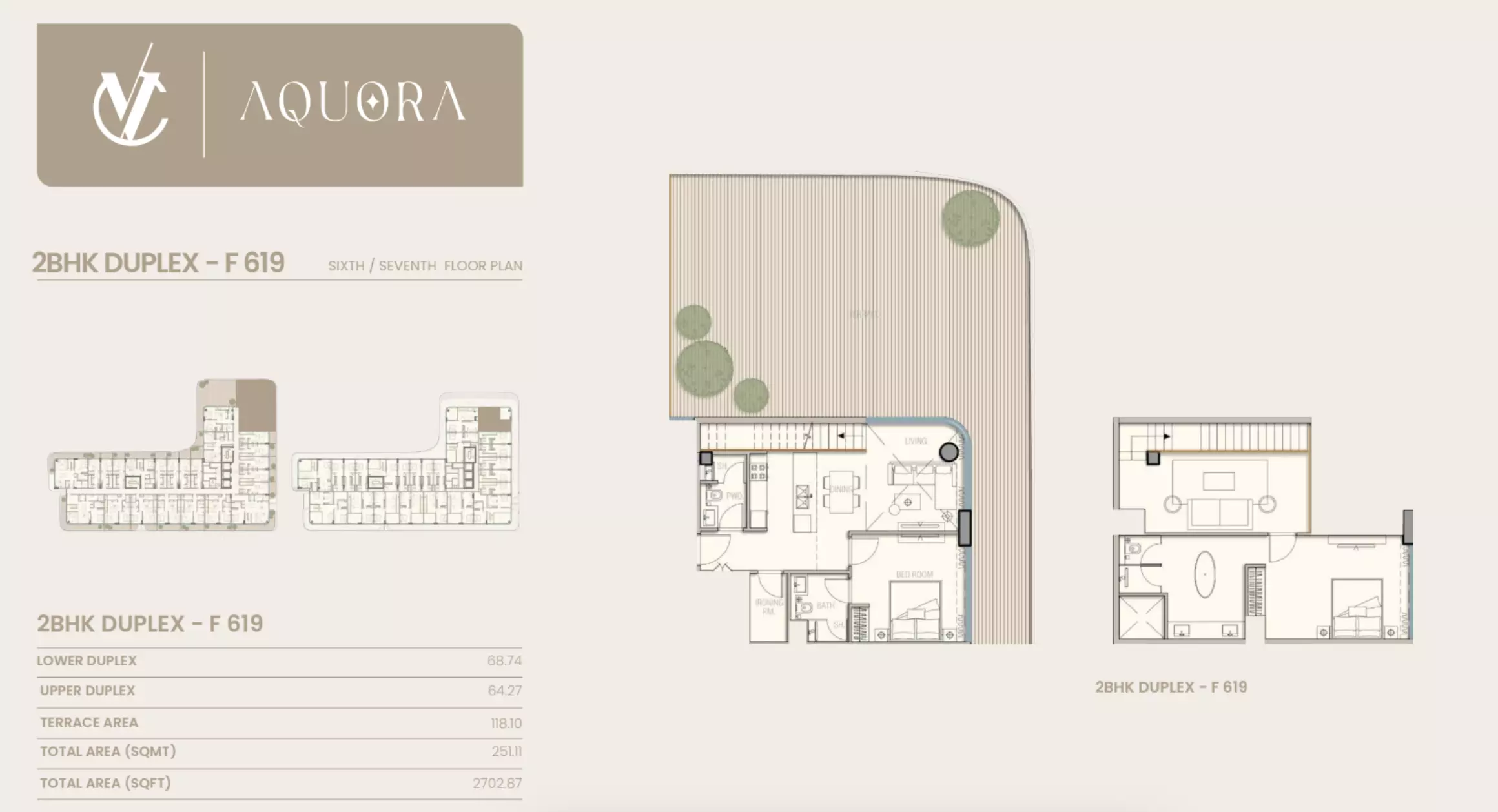 typeSize floor plan for Aquora