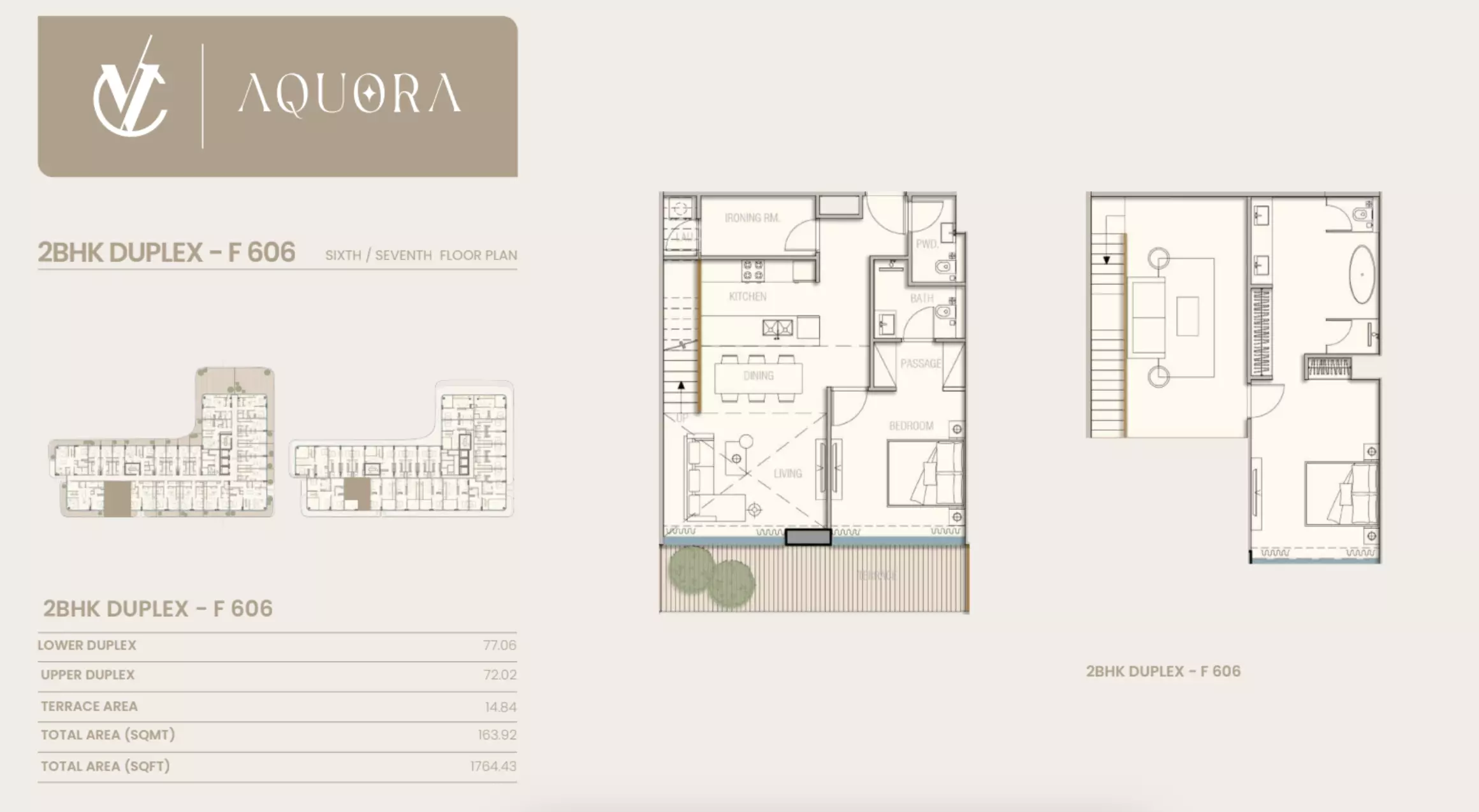typeSize floor plan for Aquora