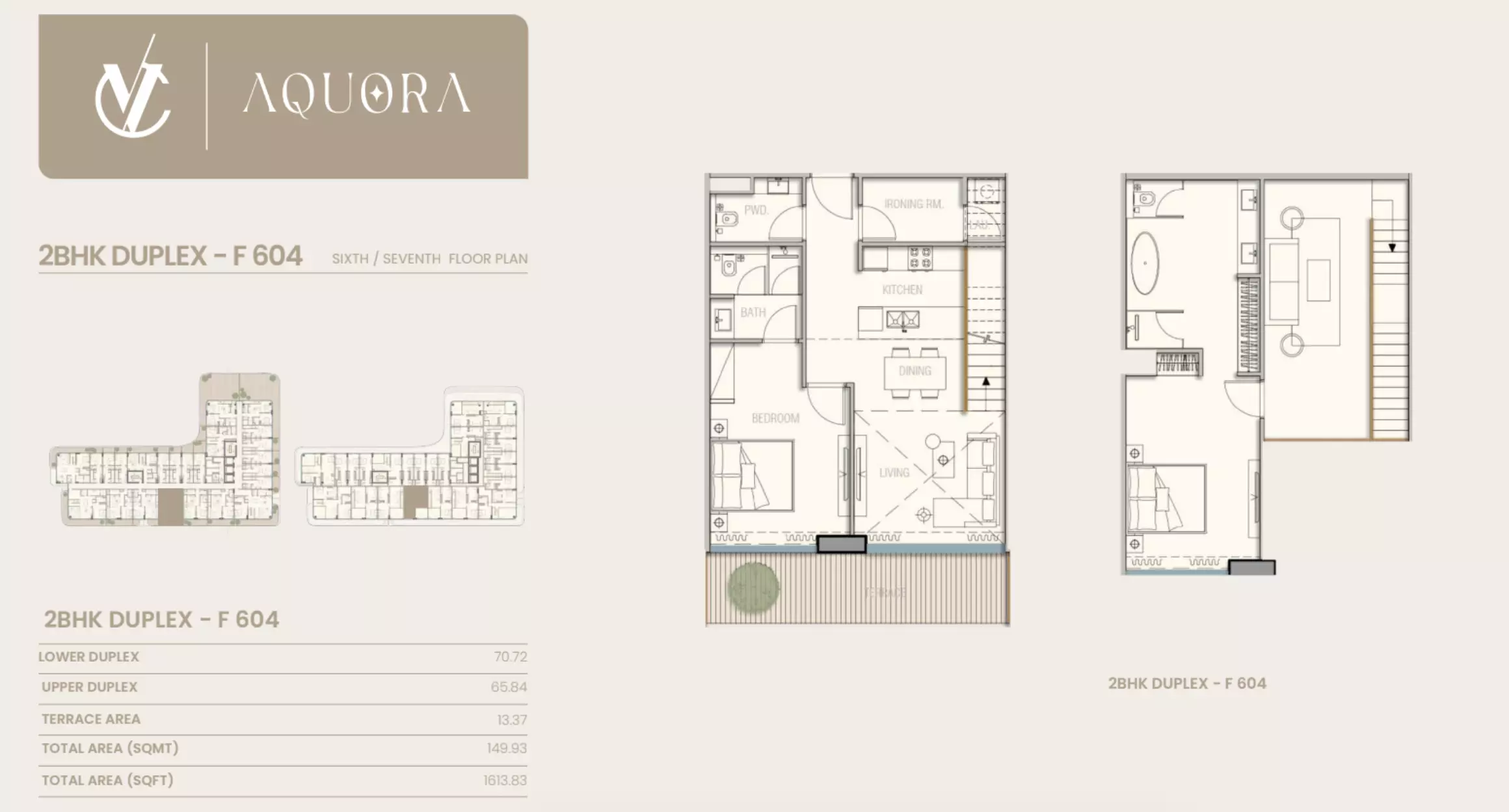 typeSize floor plan for Aquora