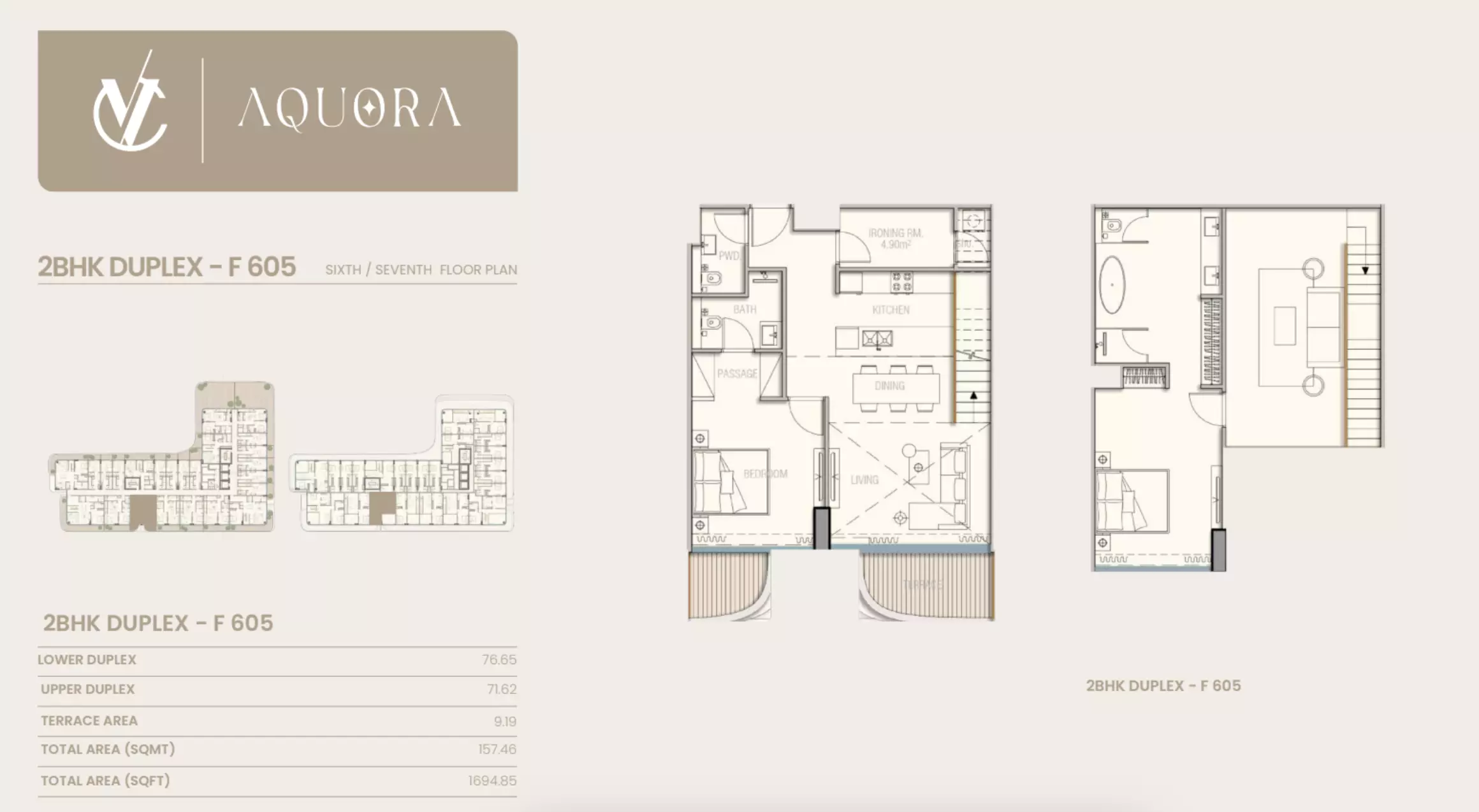 typeSize floor plan for Aquora