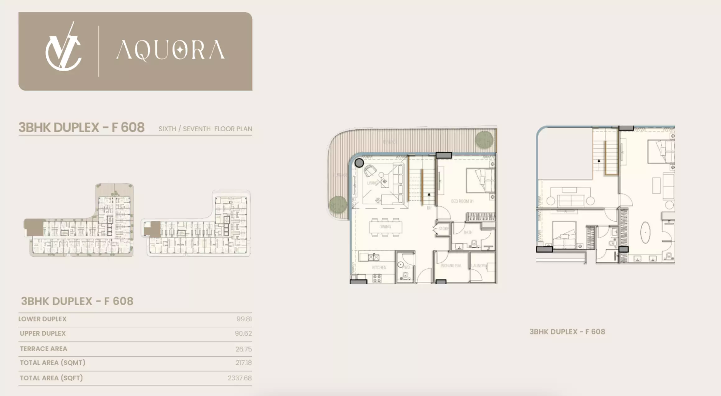typeSize floor plan for Aquora