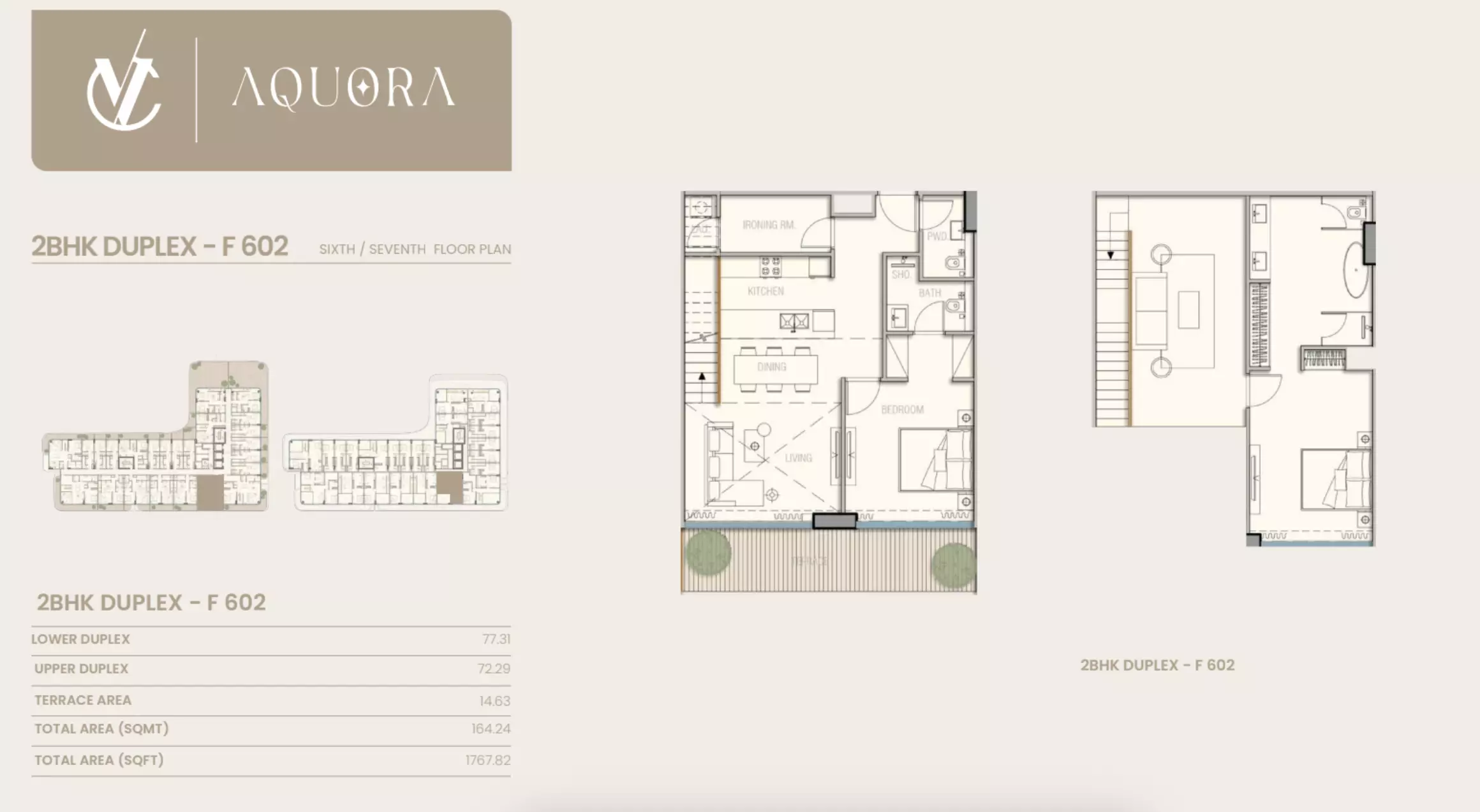 typeSize floor plan for Aquora