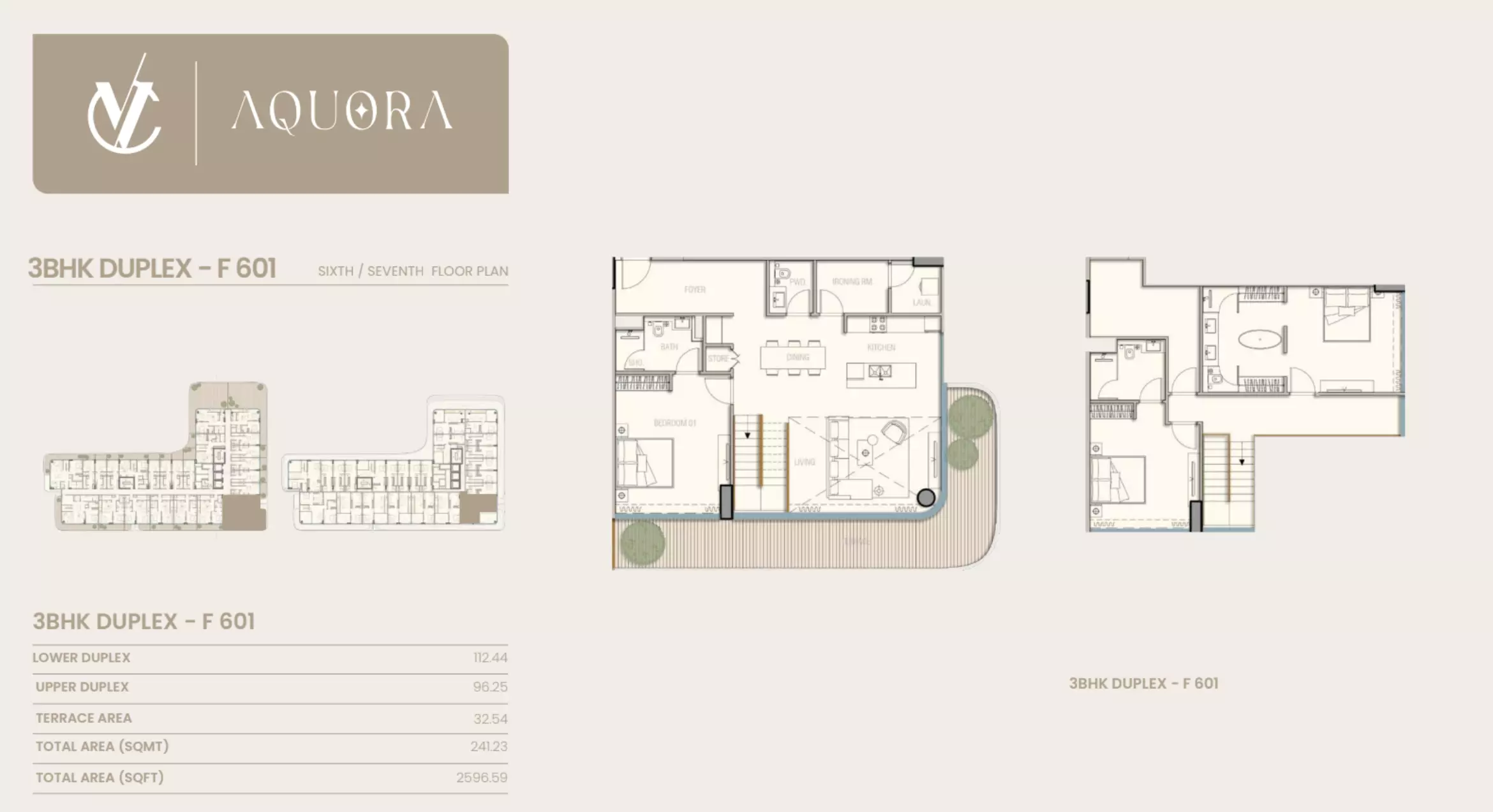 typeSize floor plan for Aquora
