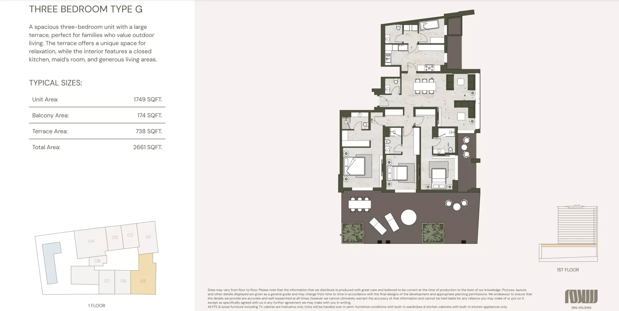 typeSize floor plan for Aria Heights