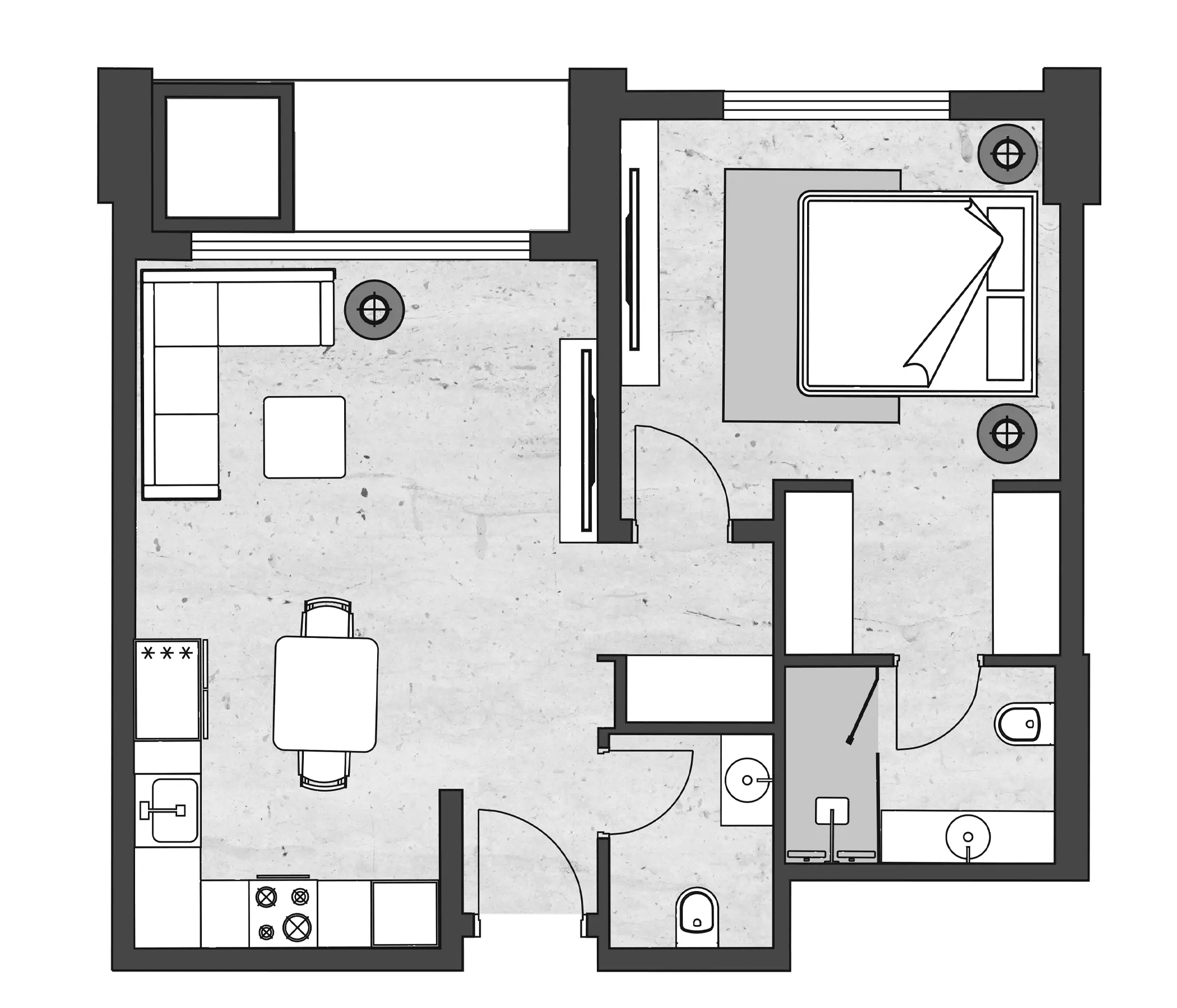 typeSize floor plan for Aria Heights