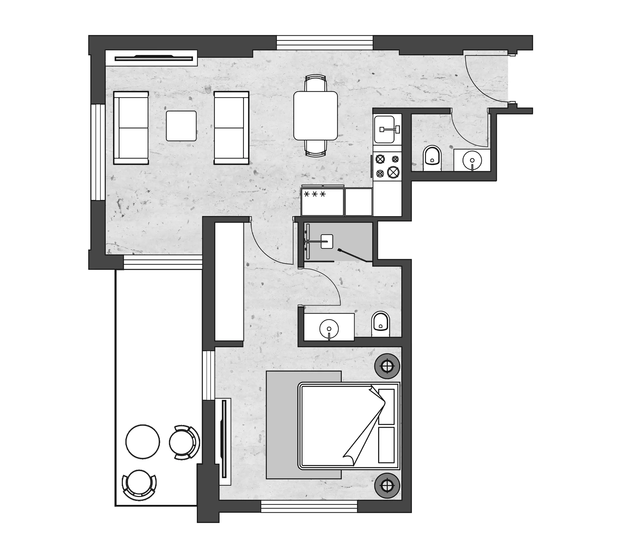 typeSize floor plan for Aria Heights