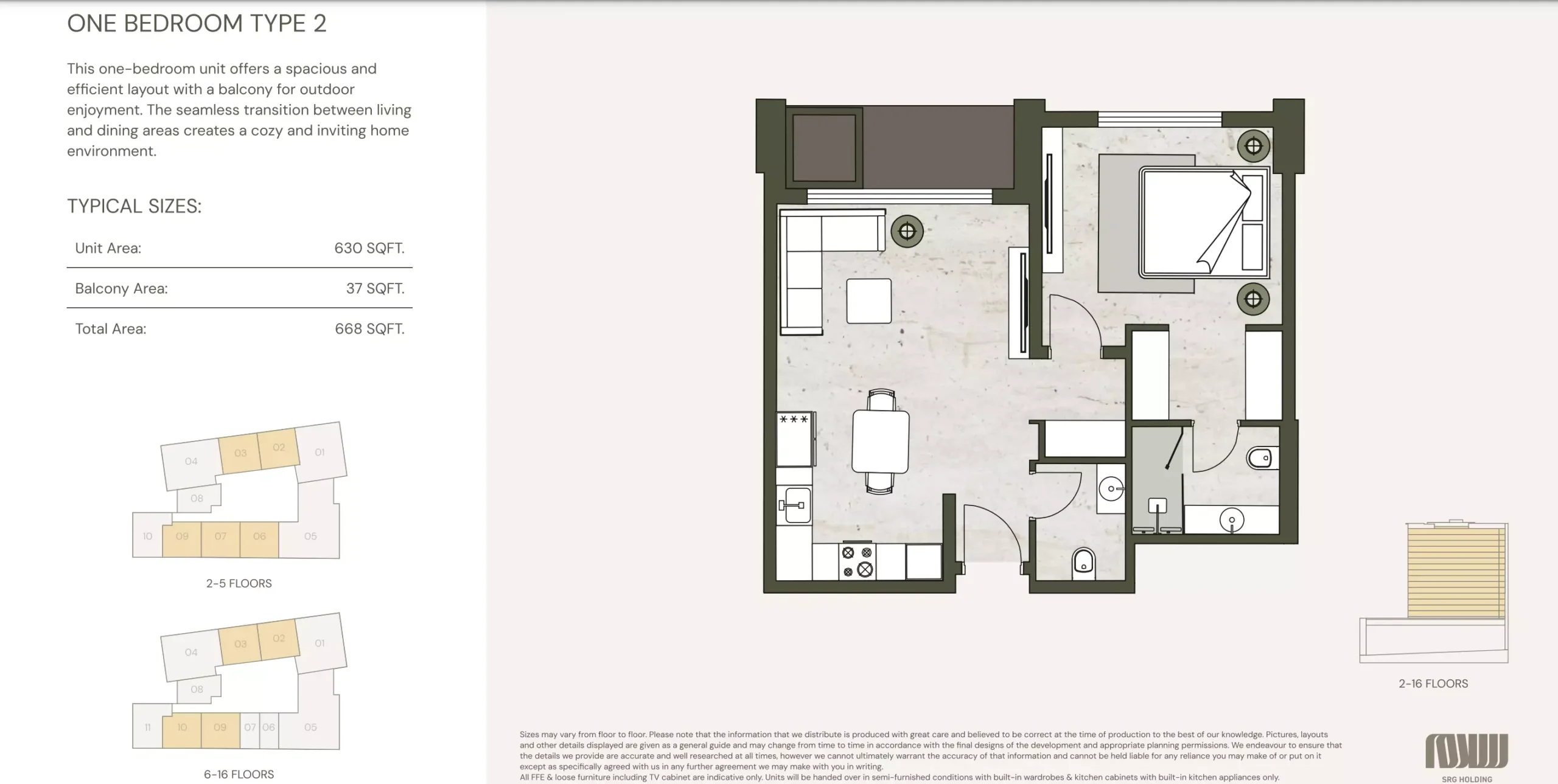 typeSize floor plan for Aria Heights