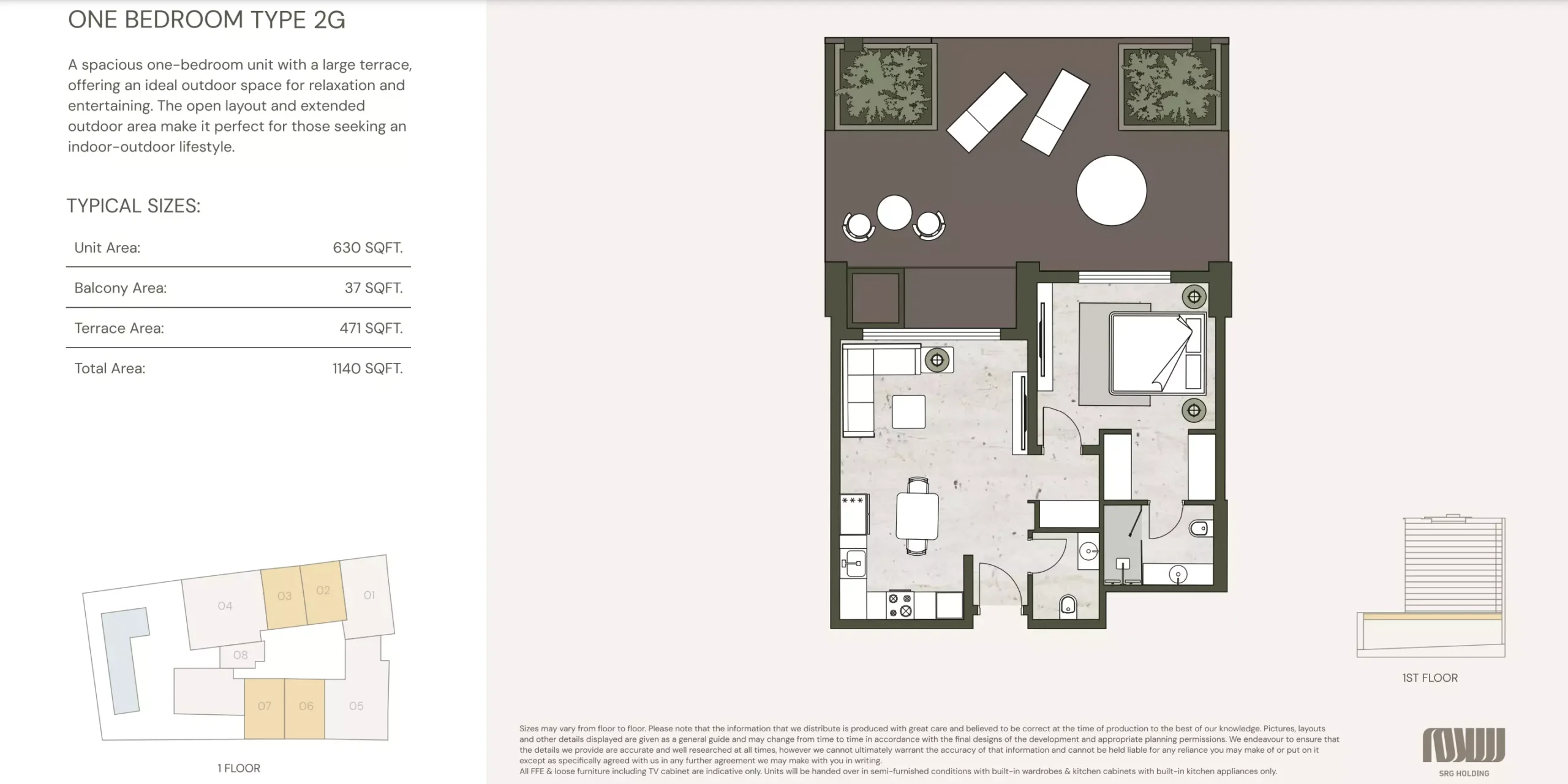 typeSize floor plan for Aria Heights