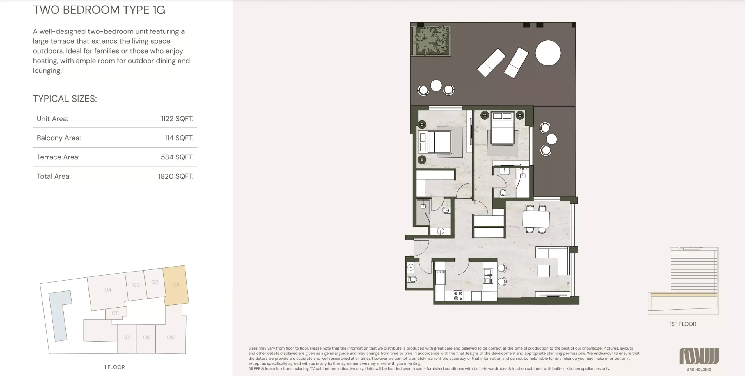 typeSize floor plan for Aria Heights