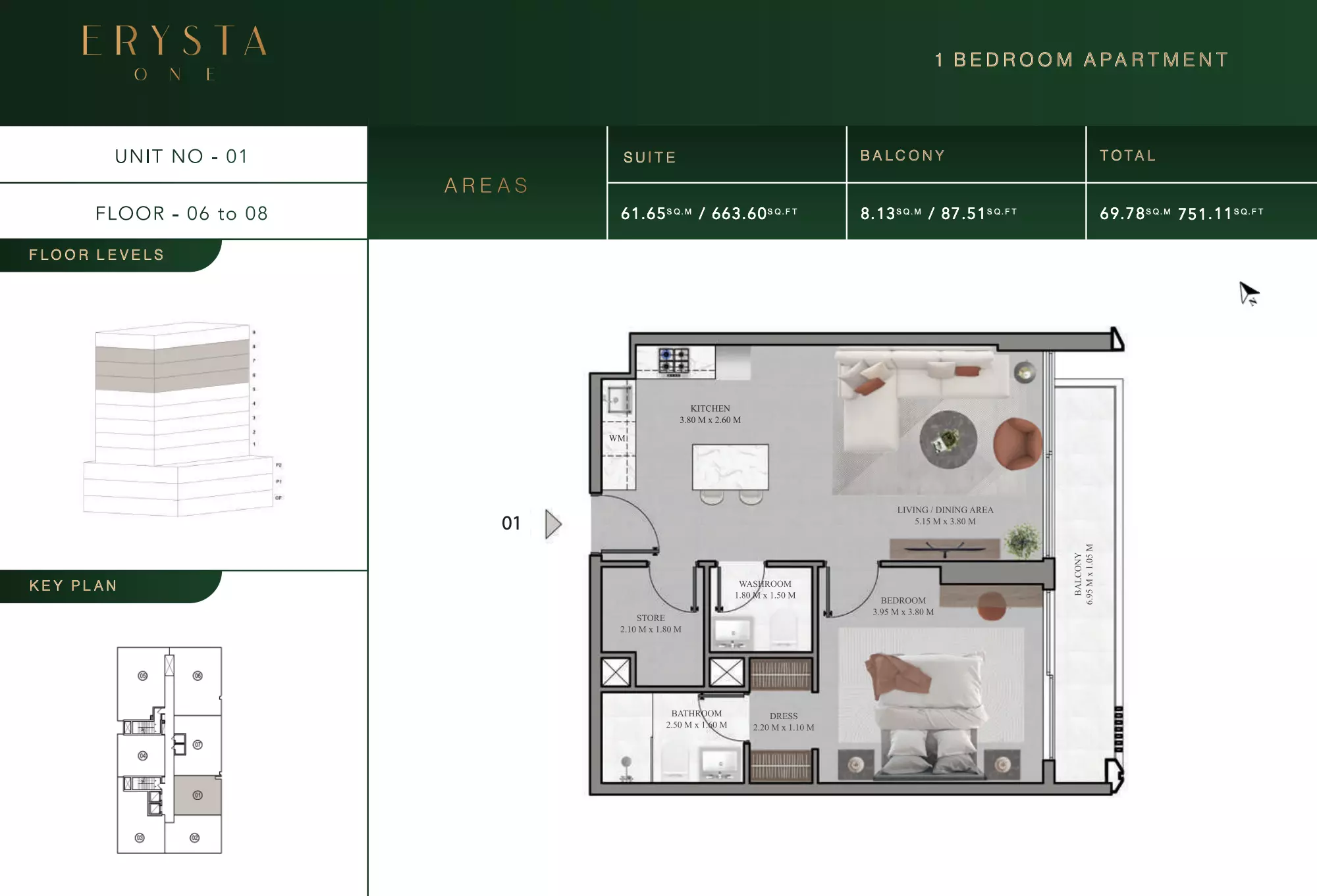 typeSize floor plan for Arista one