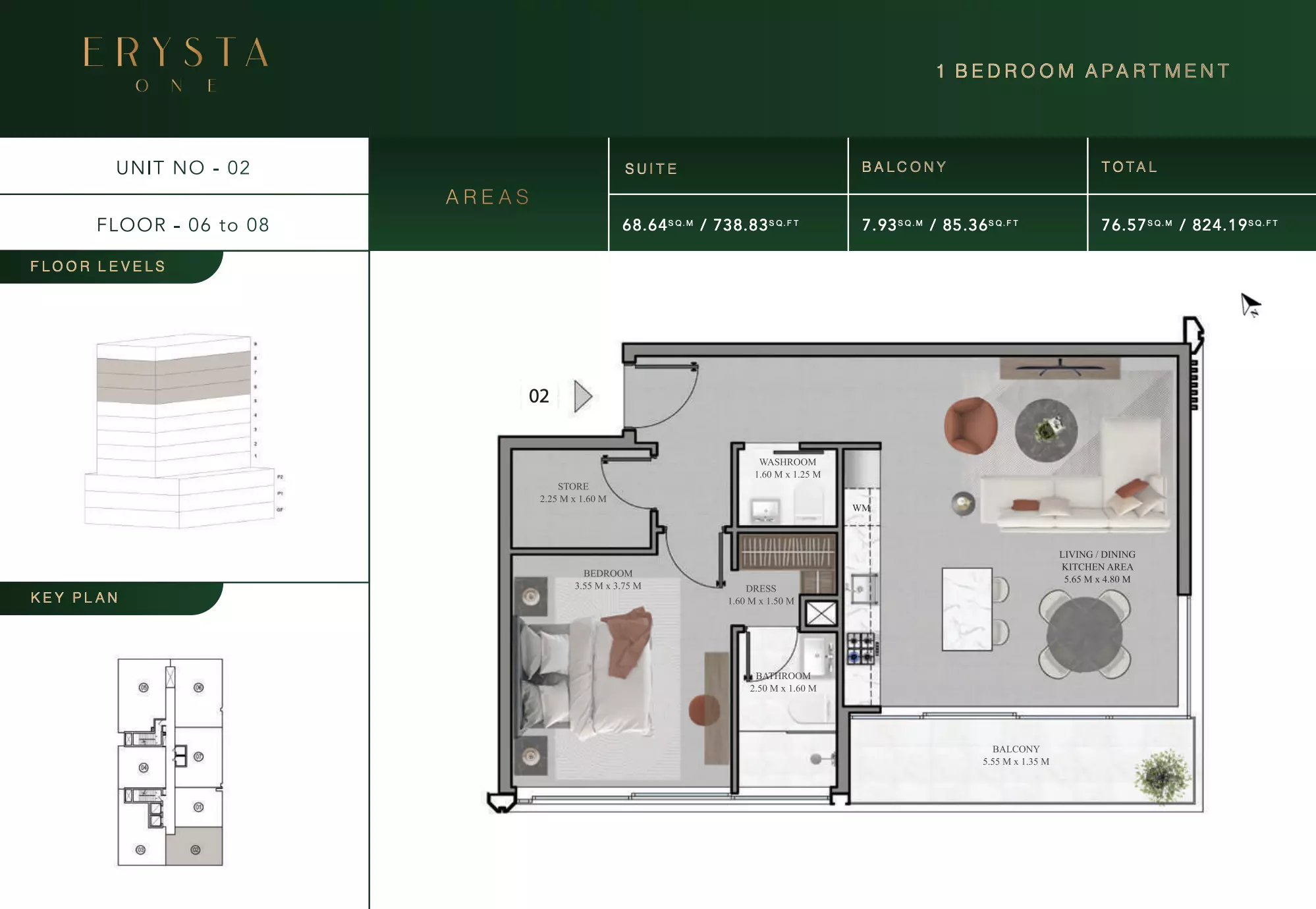 typeSize floor plan for Arista one