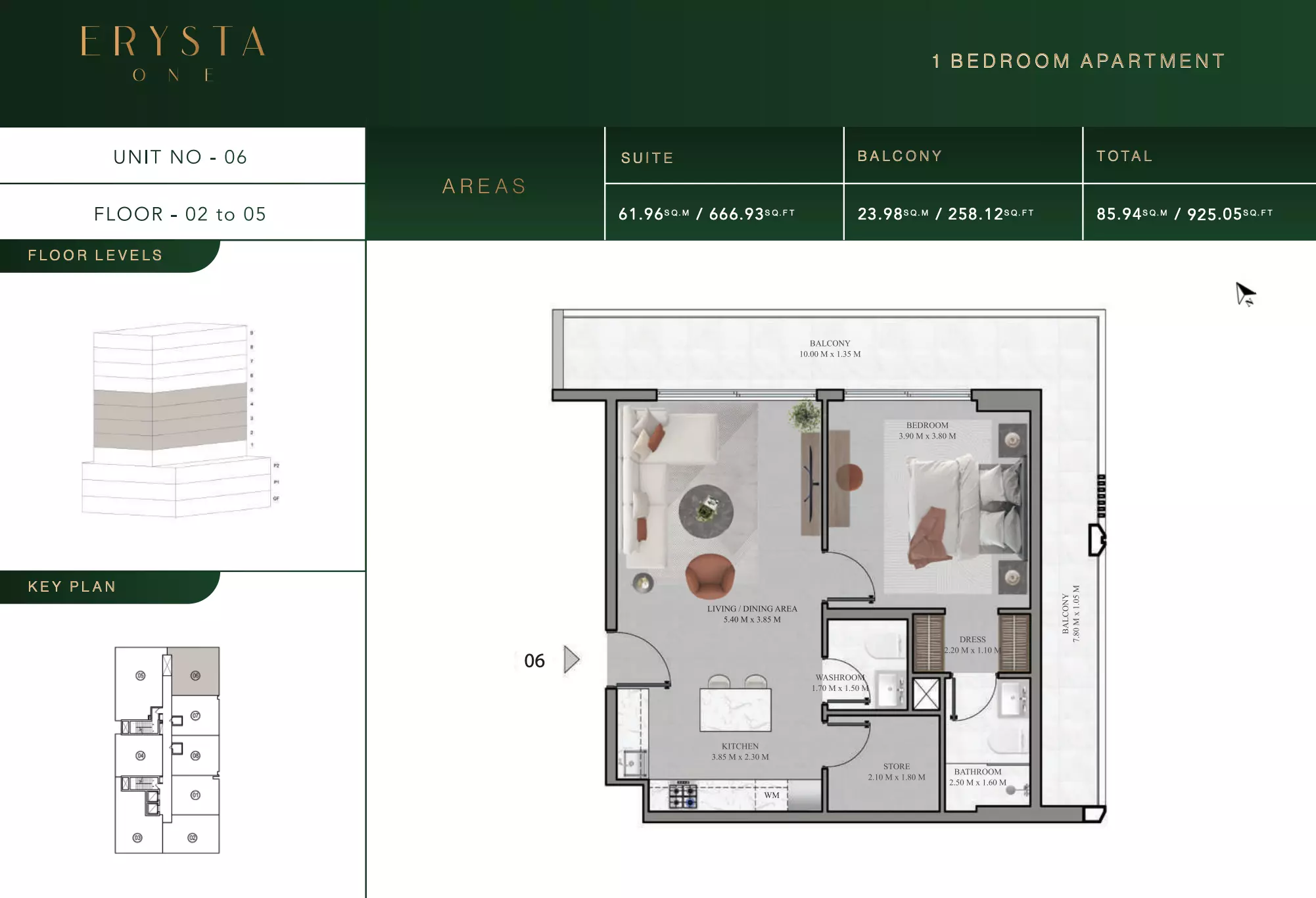 typeSize floor plan for Arista one
