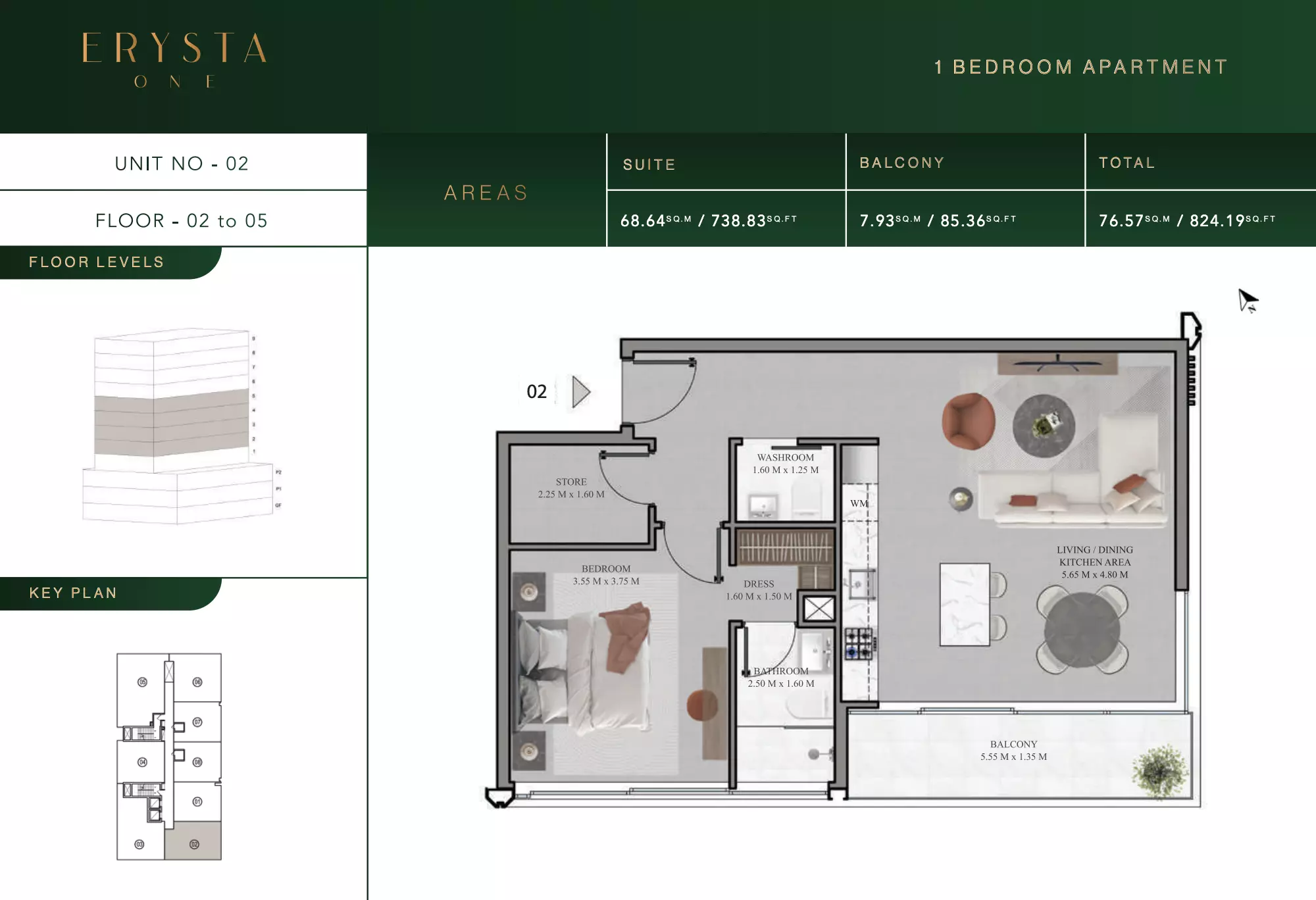 typeSize floor plan for Arista one