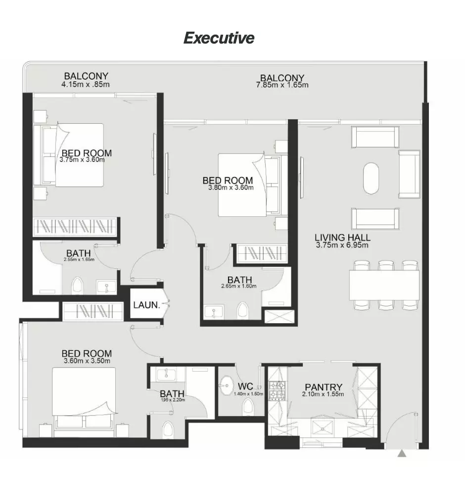 typeSize floor plan for Ashley Hills