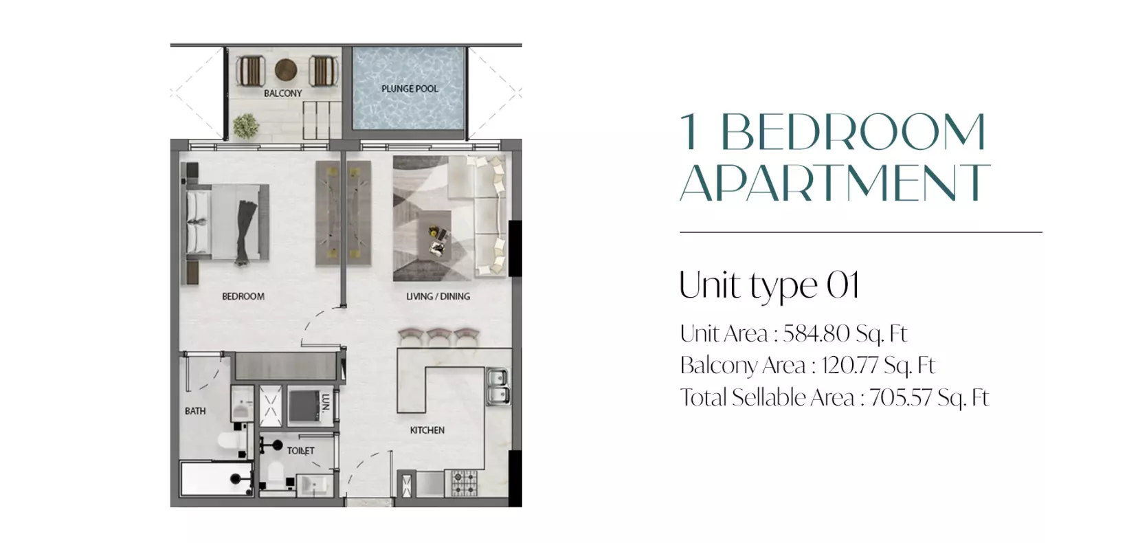 typeSize floor plan for Avana Residences
