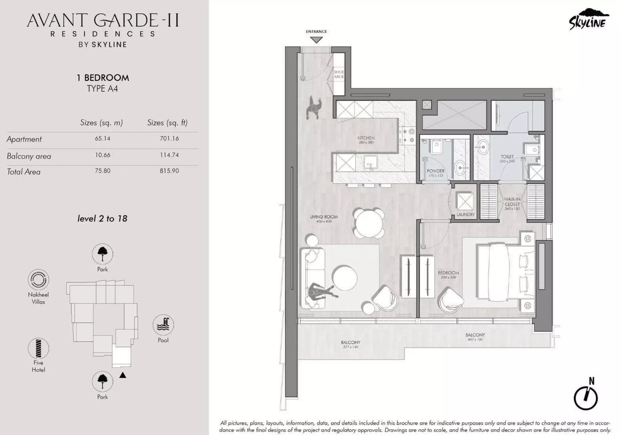 typeSize floor plan for Avant Garde Residences Phase 2 by Skyline Builders