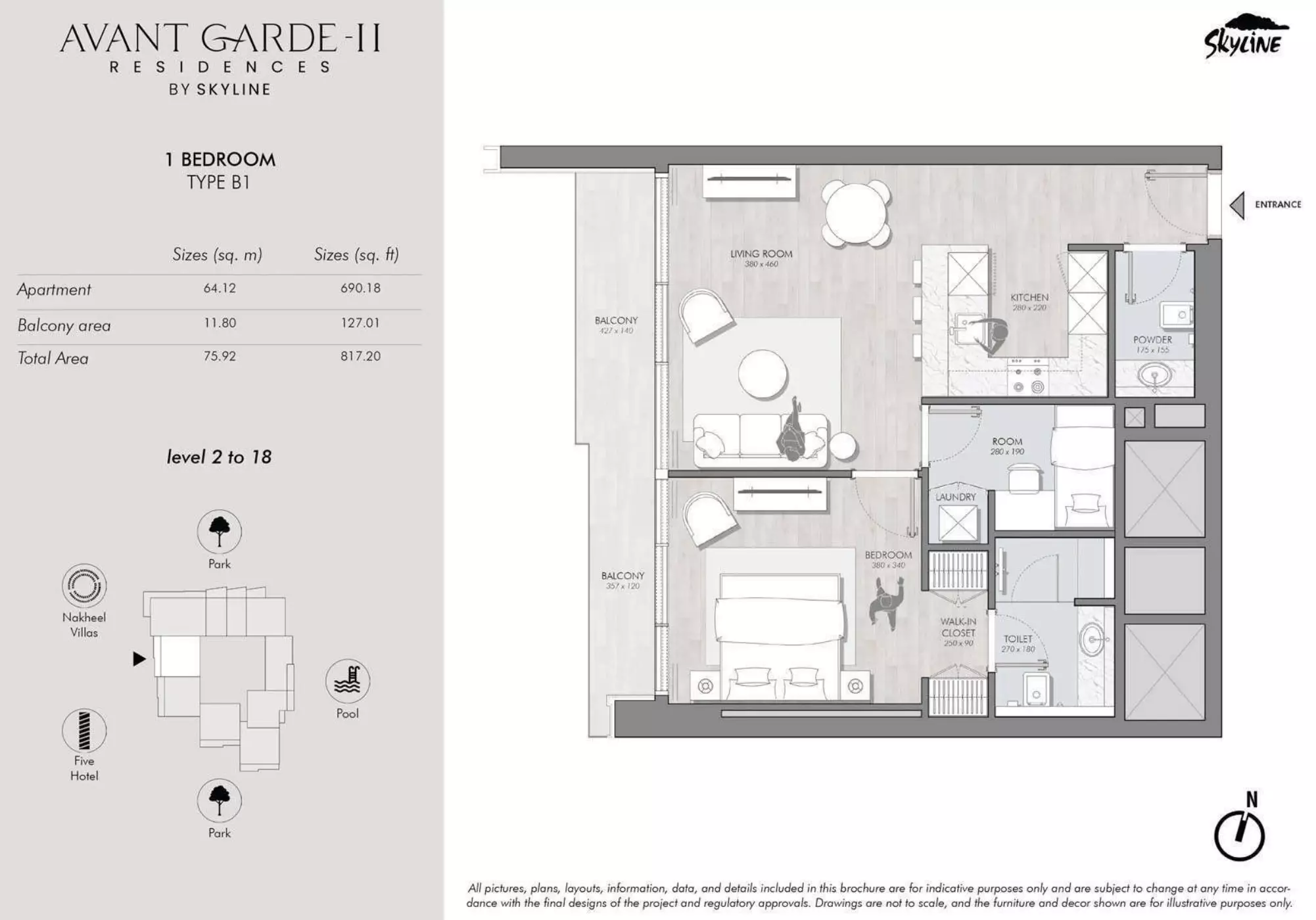 typeSize floor plan for Avant Garde Residences Phase 2 by Skyline Builders