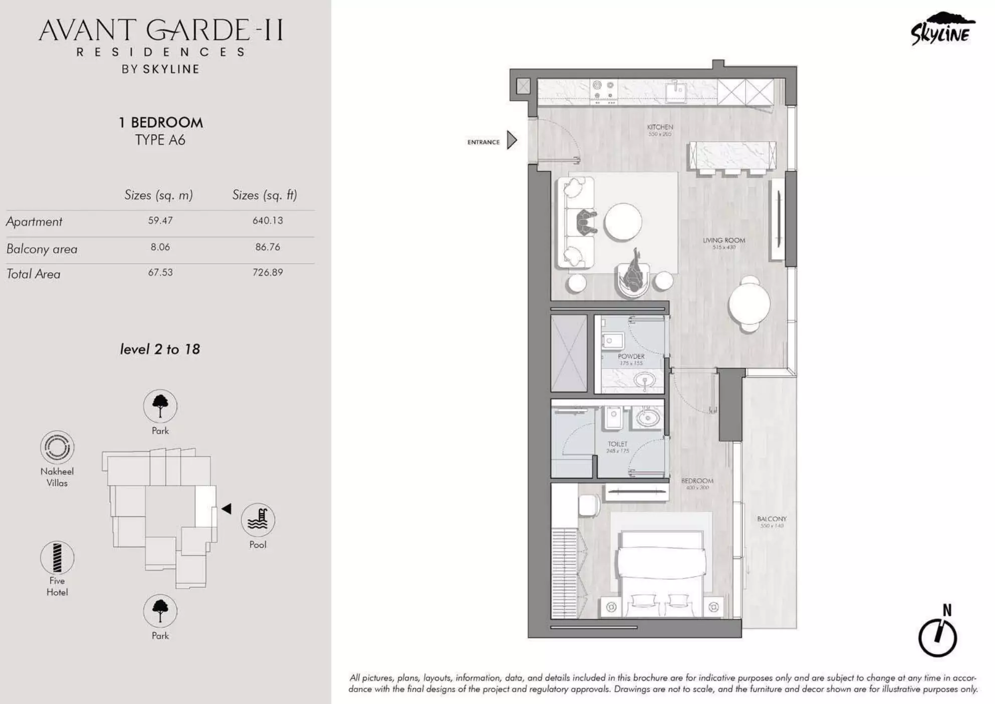 typeSize floor plan for Avant Garde Residences Phase 2 by Skyline Builders