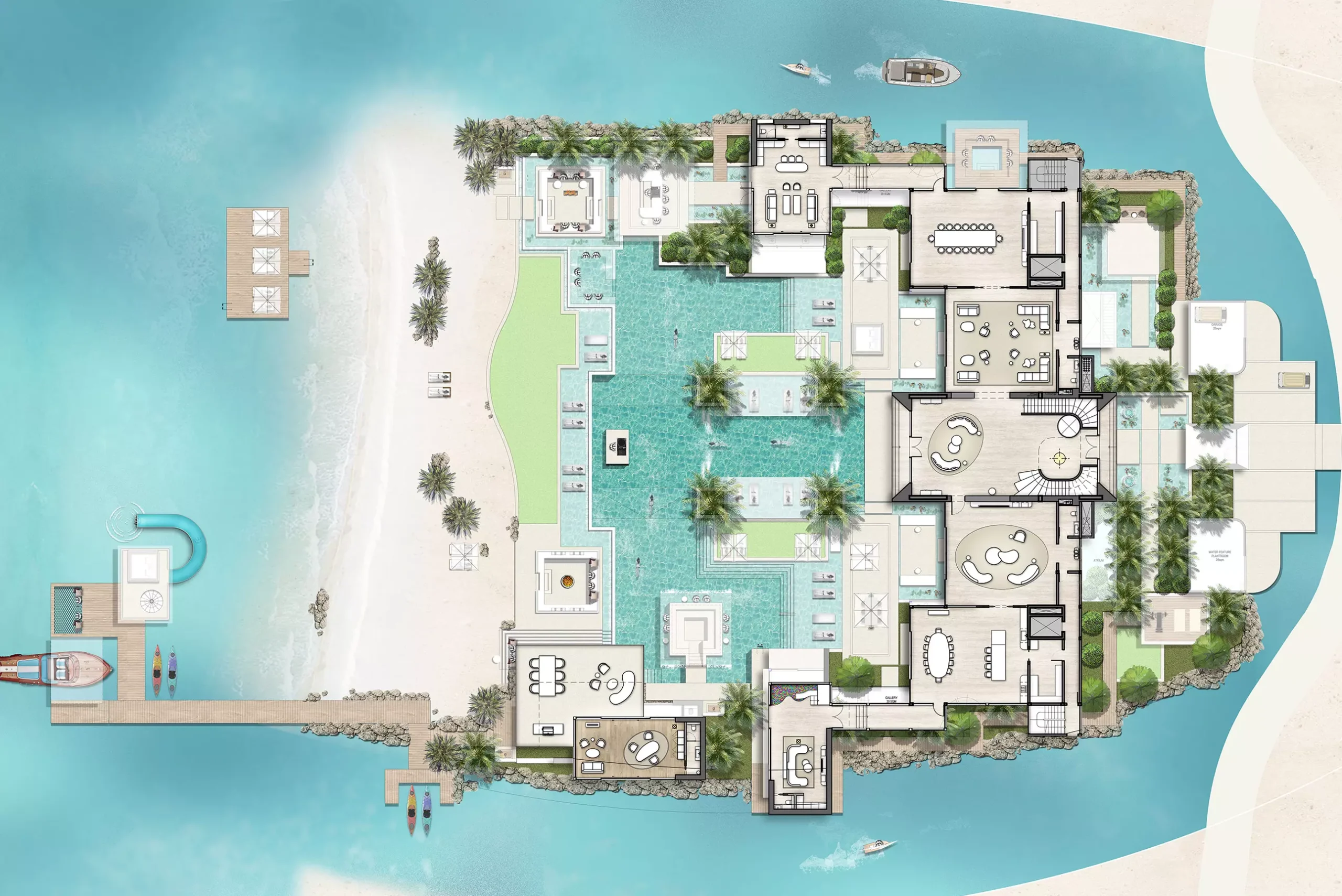 typeSize floor plan for Avatea Villas