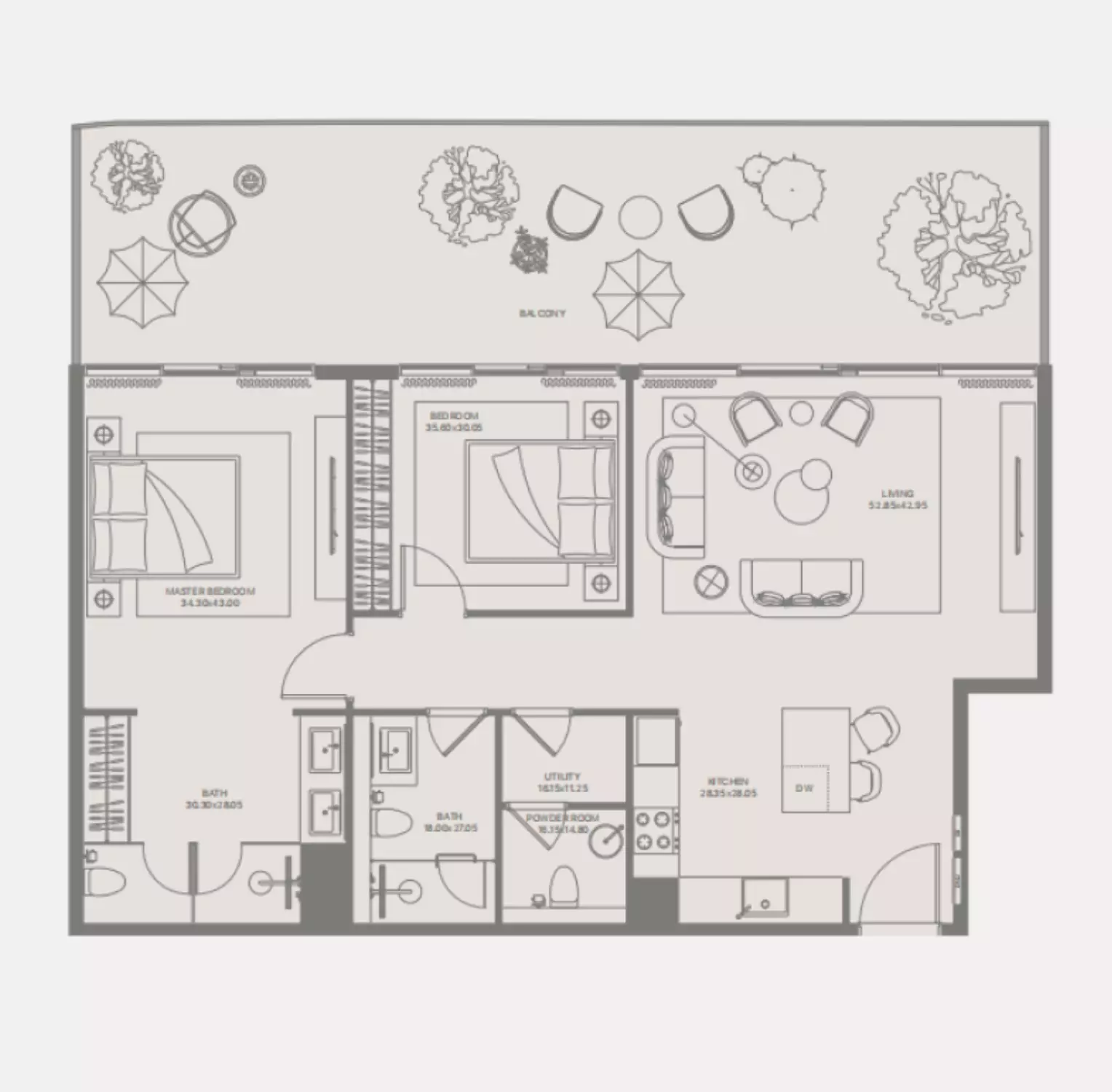 typeSize floor plan for Bond Enclave
