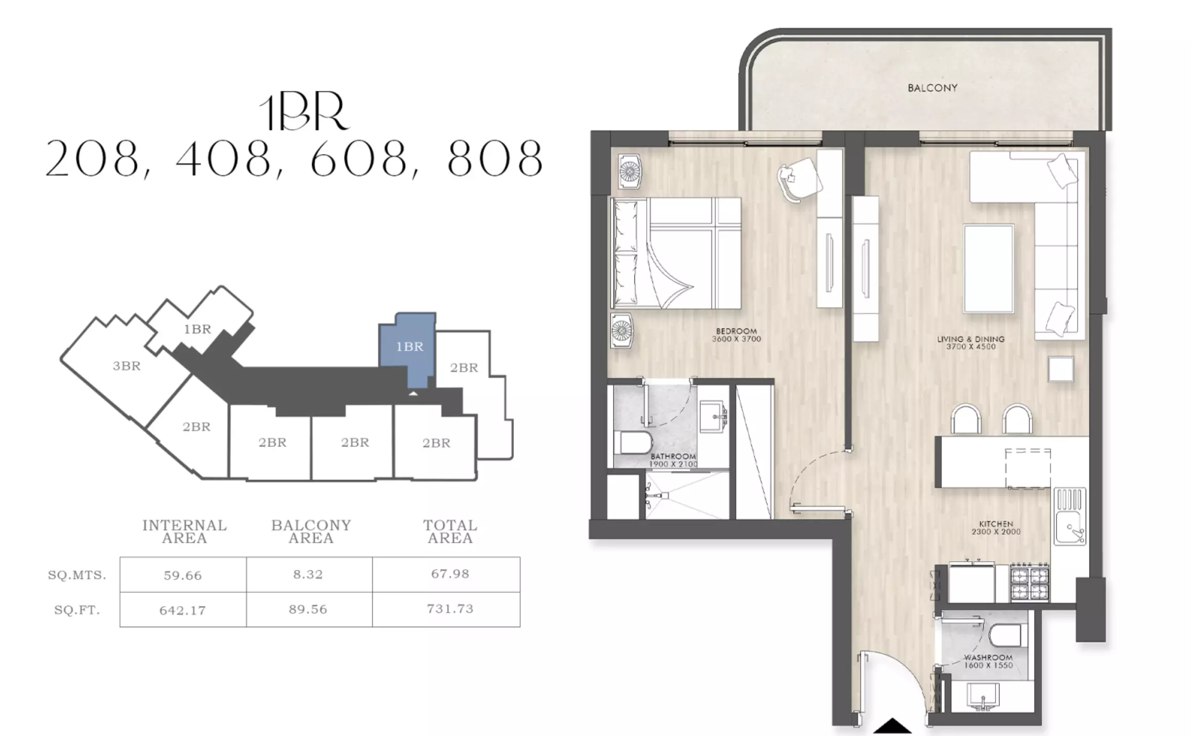 typeSize floor plan for Capital Horizon Terraces