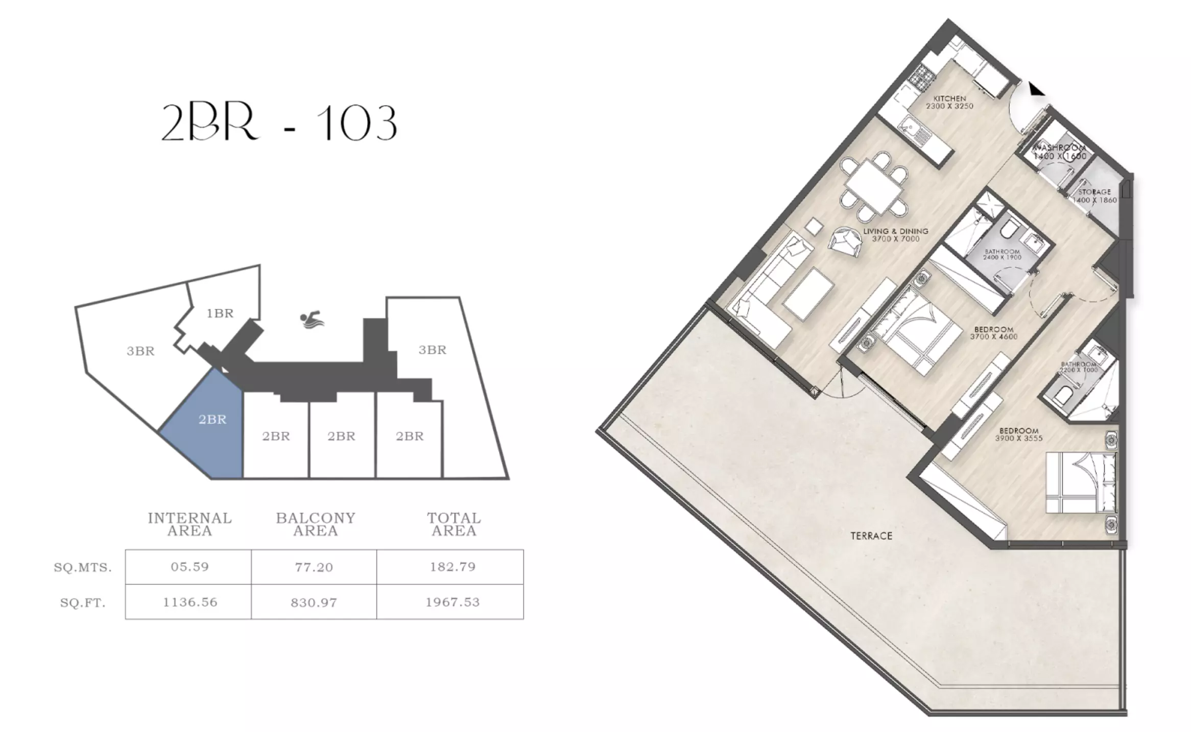 typeSize floor plan for Capital Horizon Terraces